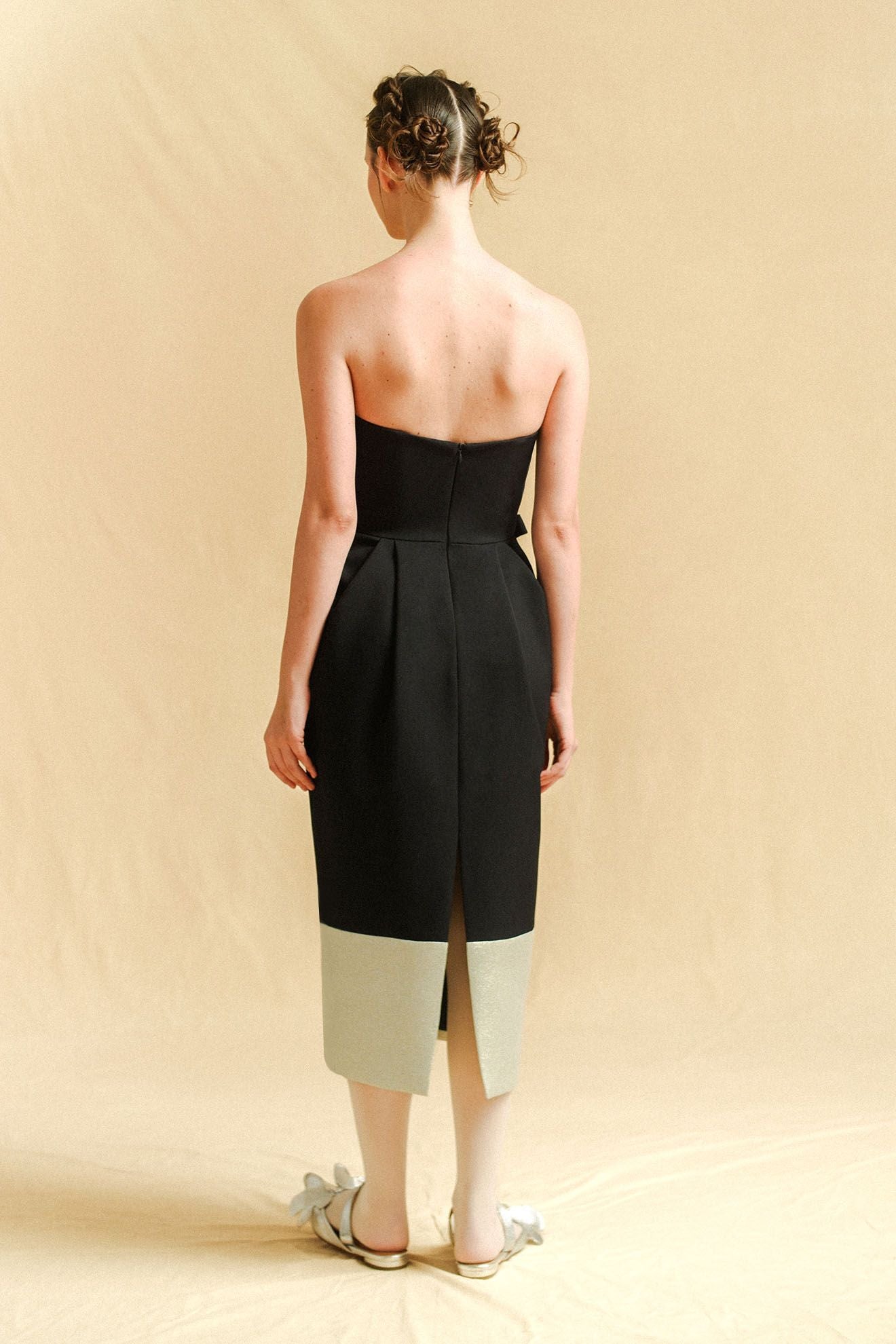 ECHAUFFE Dress in Dark Blue/Luster Silver