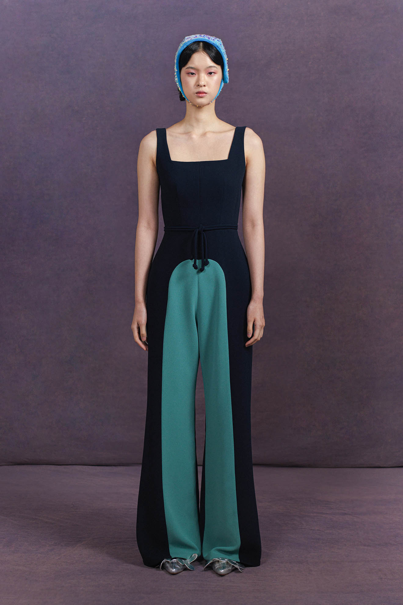 BALANCE Jumpsuit in Night Blue/Mineral Green