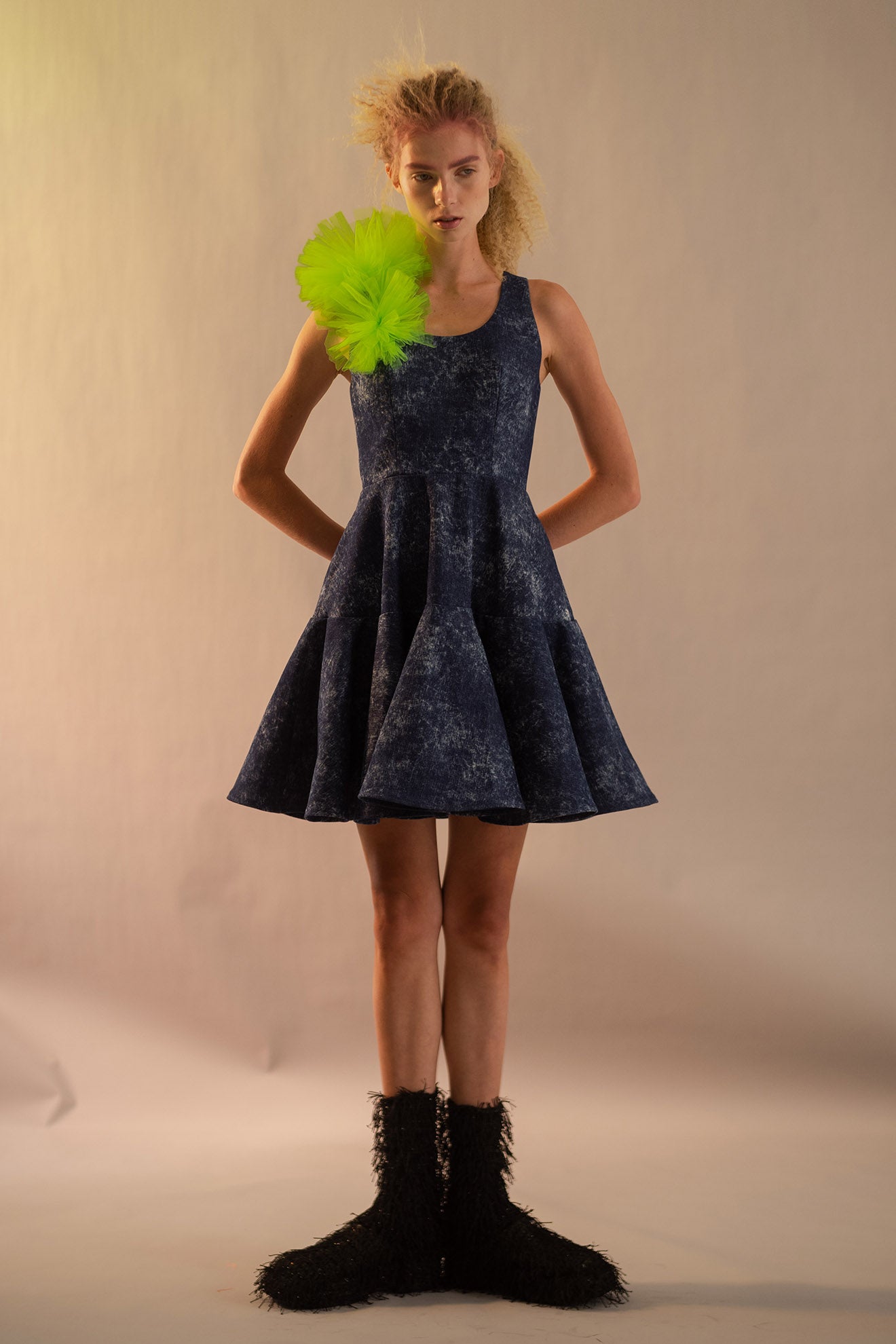 CANNONBALL Dress in Denim Blue