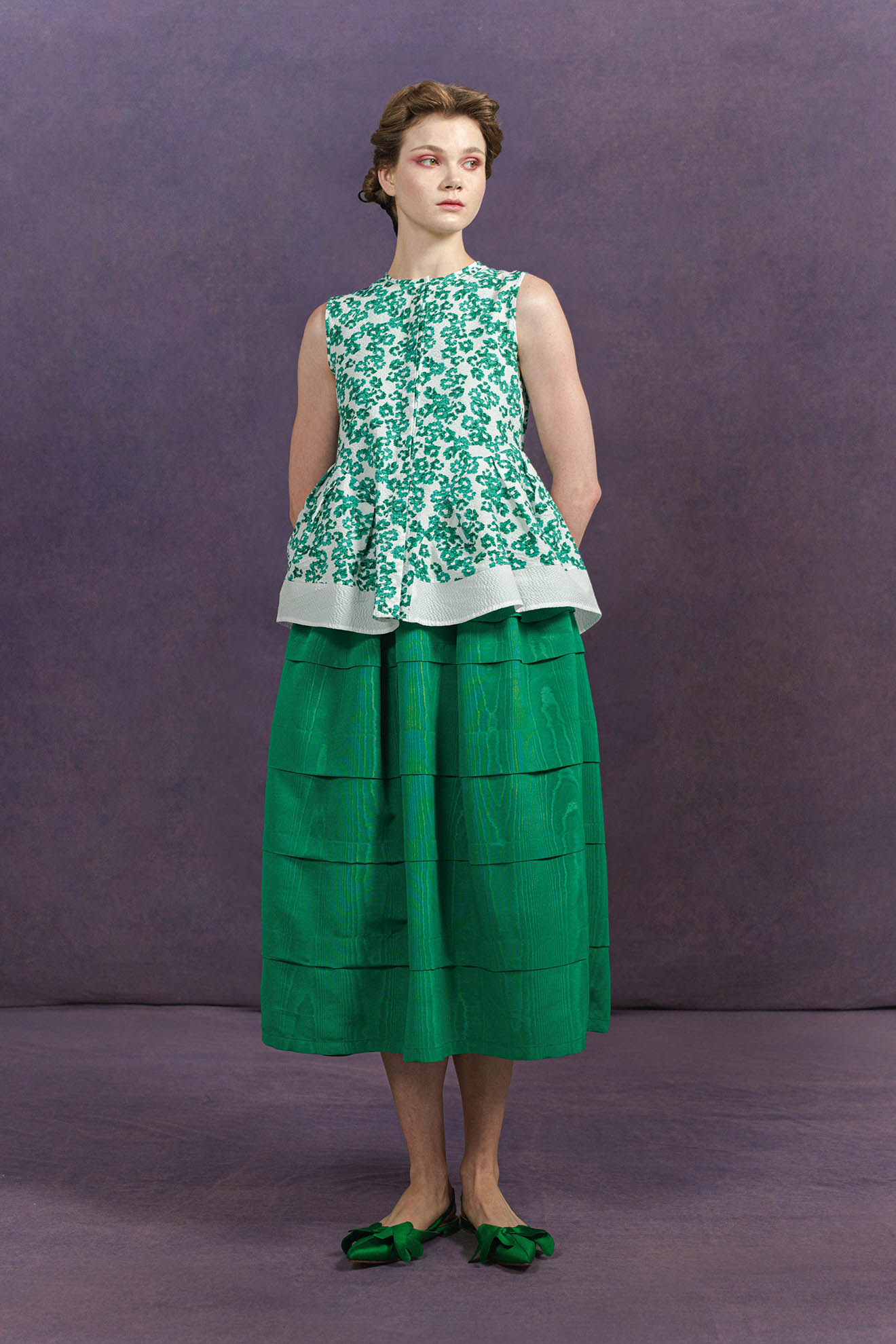 CHAINE Top in Forest Green
