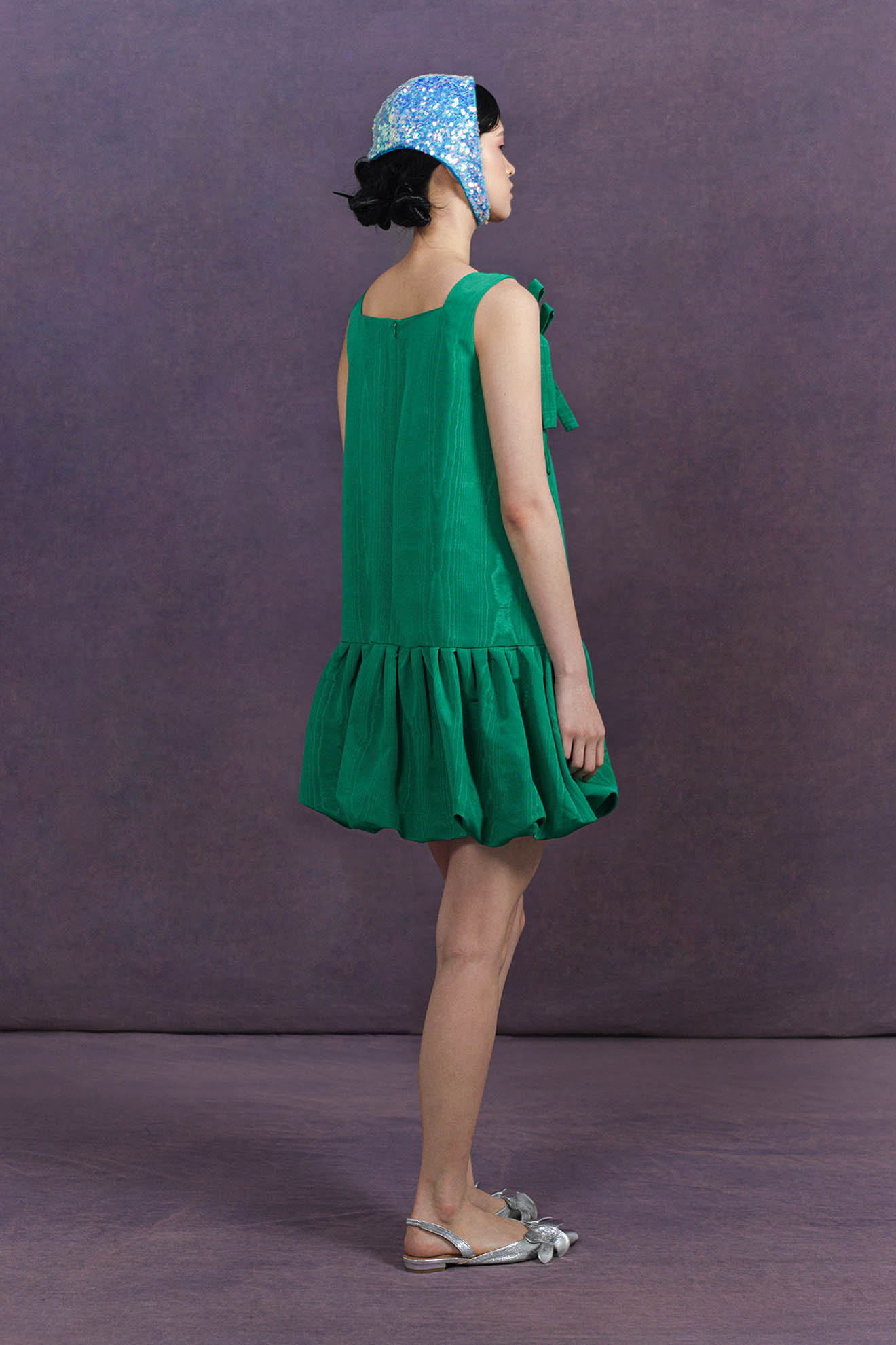 CISEAUX Dress in Emerald Green