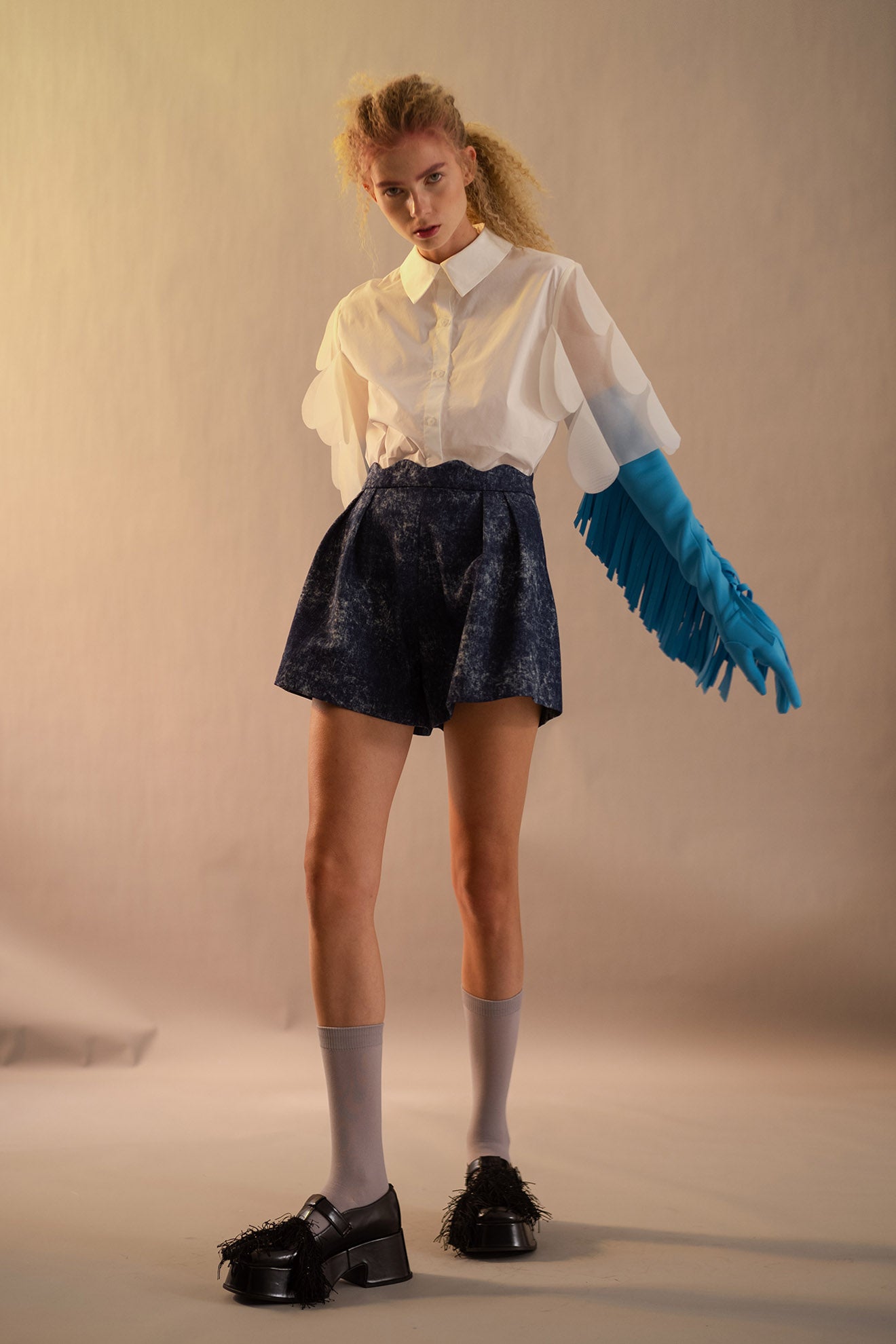 CRAB Shorts in Denim Blue
