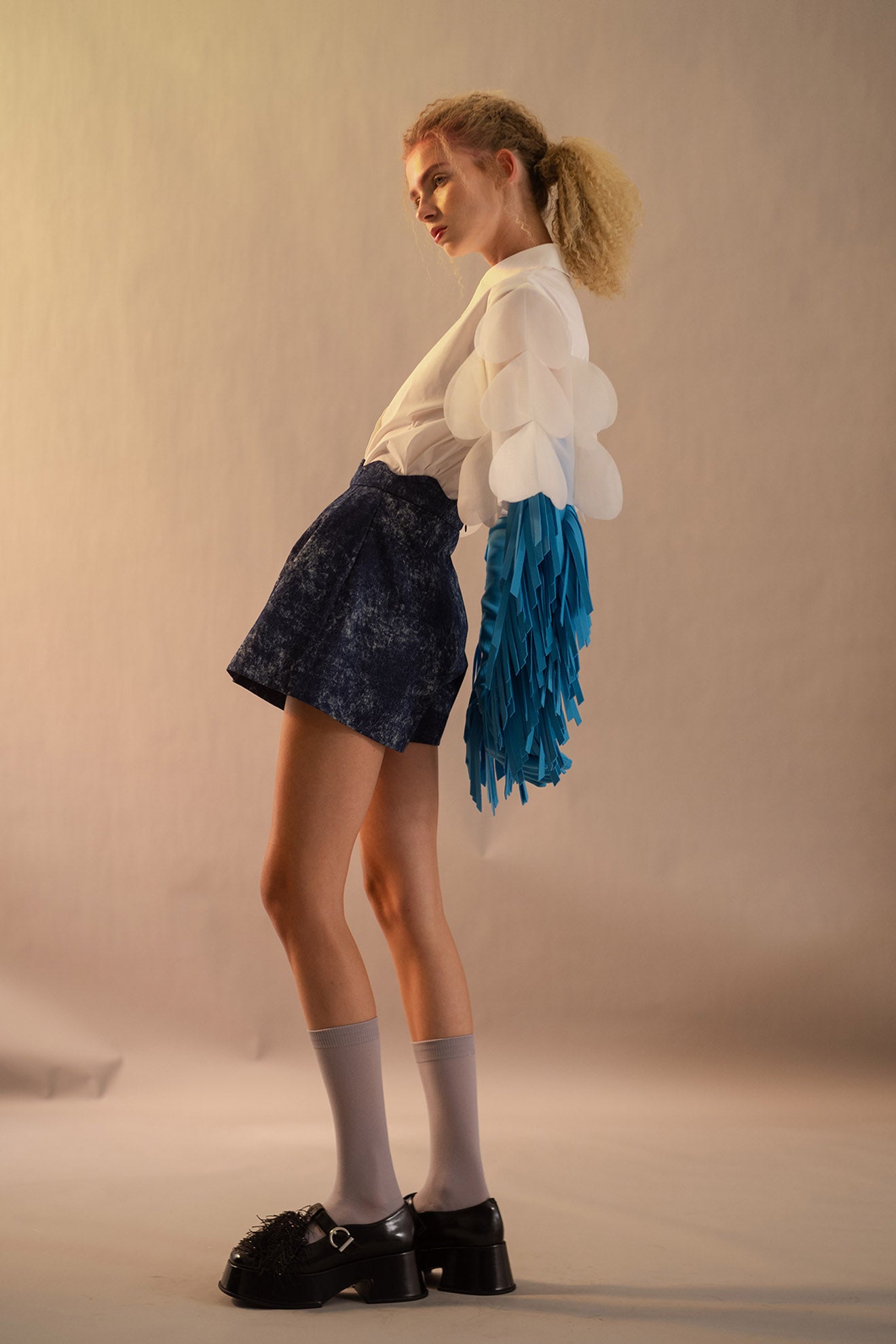 CRAB Shorts in Denim Blue