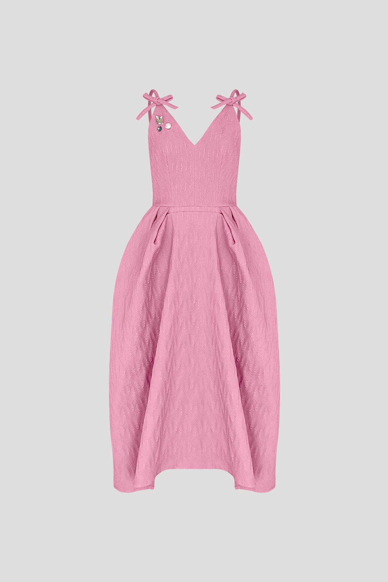 orchid pink midi dress DAFFILIAN Dress in Orchid Pink