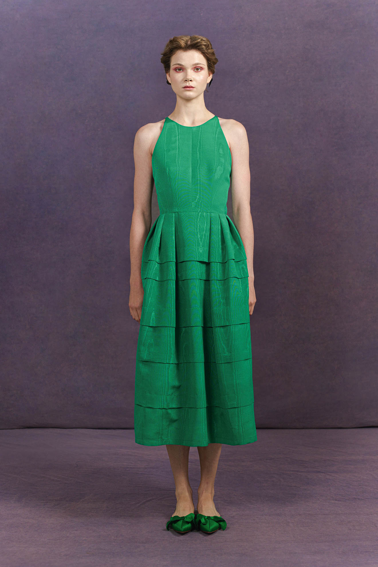 DEVELOPPE Dress in Emerald green