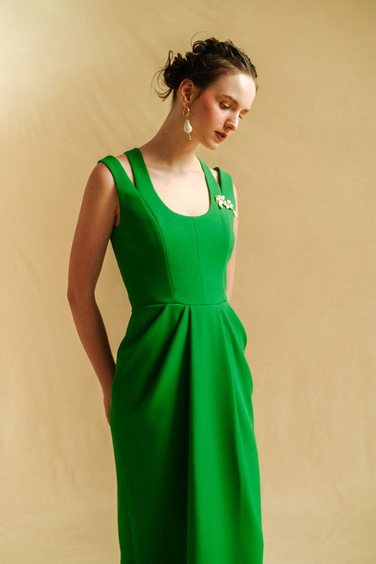 LUMINEUX Dress in Fern Green