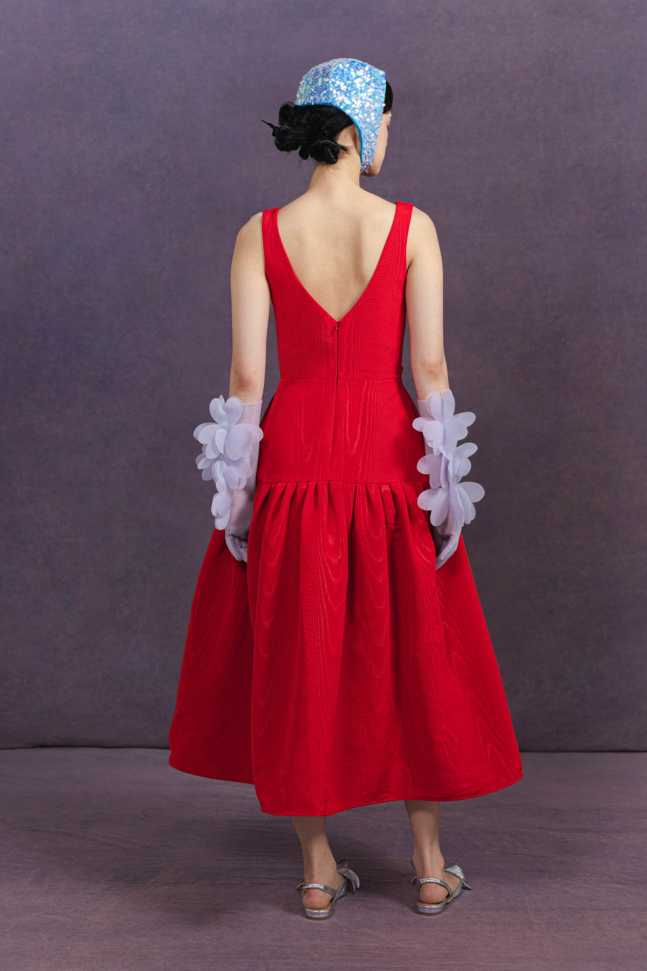 ECHAPPE Dress in Sangria Red