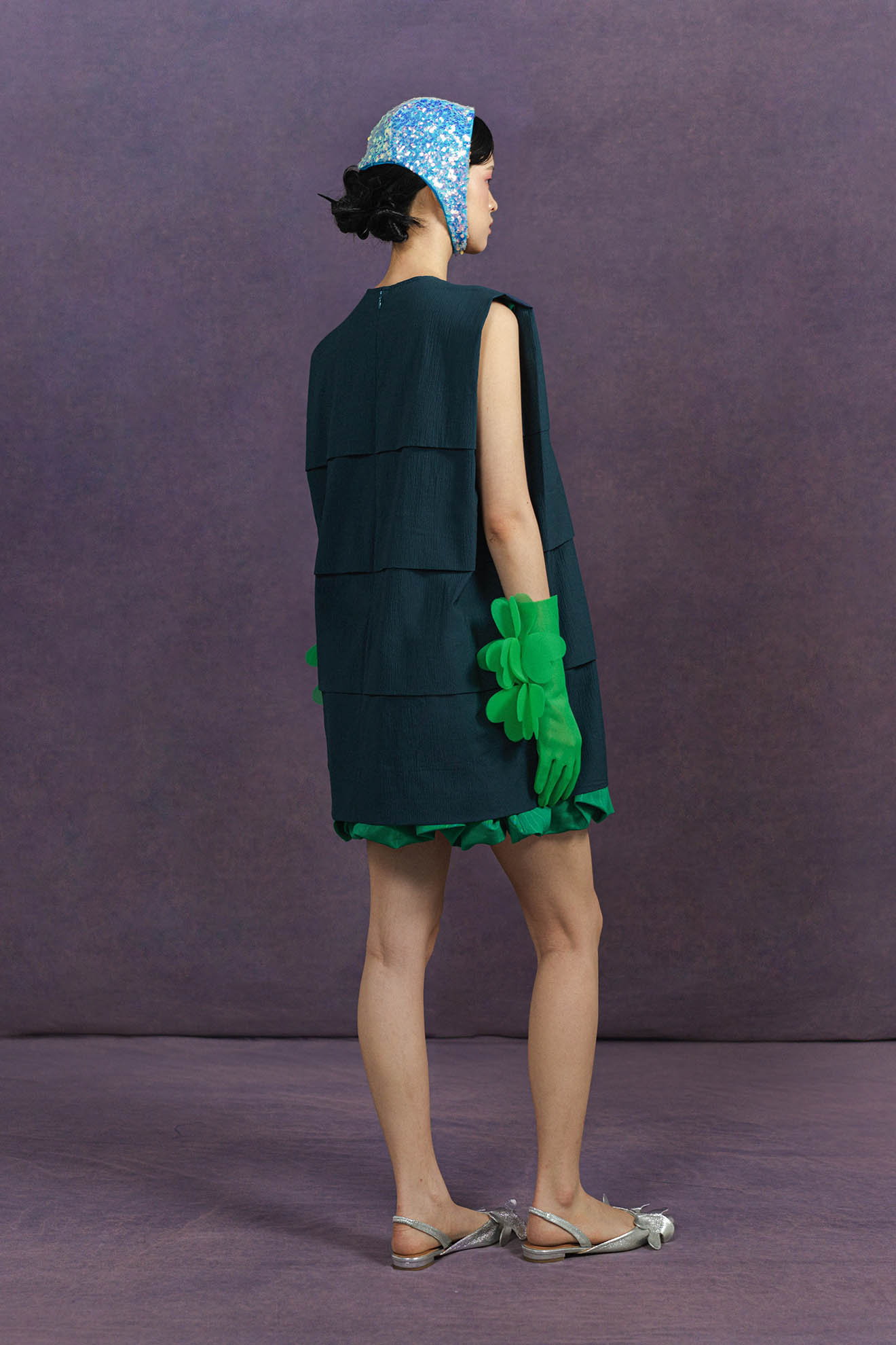 HOVER Dress in Teal Blue
