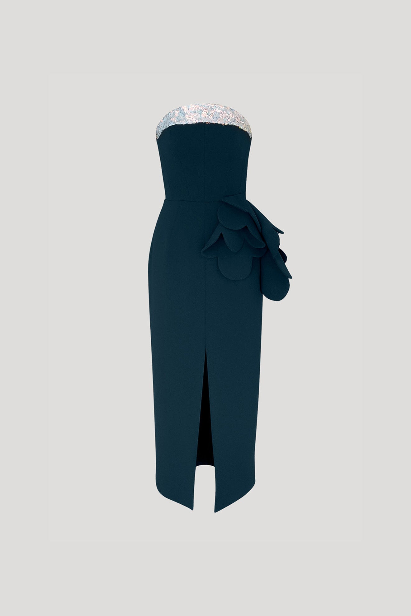 HAORI Dress in Celtic Green/Iridescent Blue PEGGY HARTANTO HAORI Dress in Celtic Green/Iridescent Blue PEGGY HARTANTO