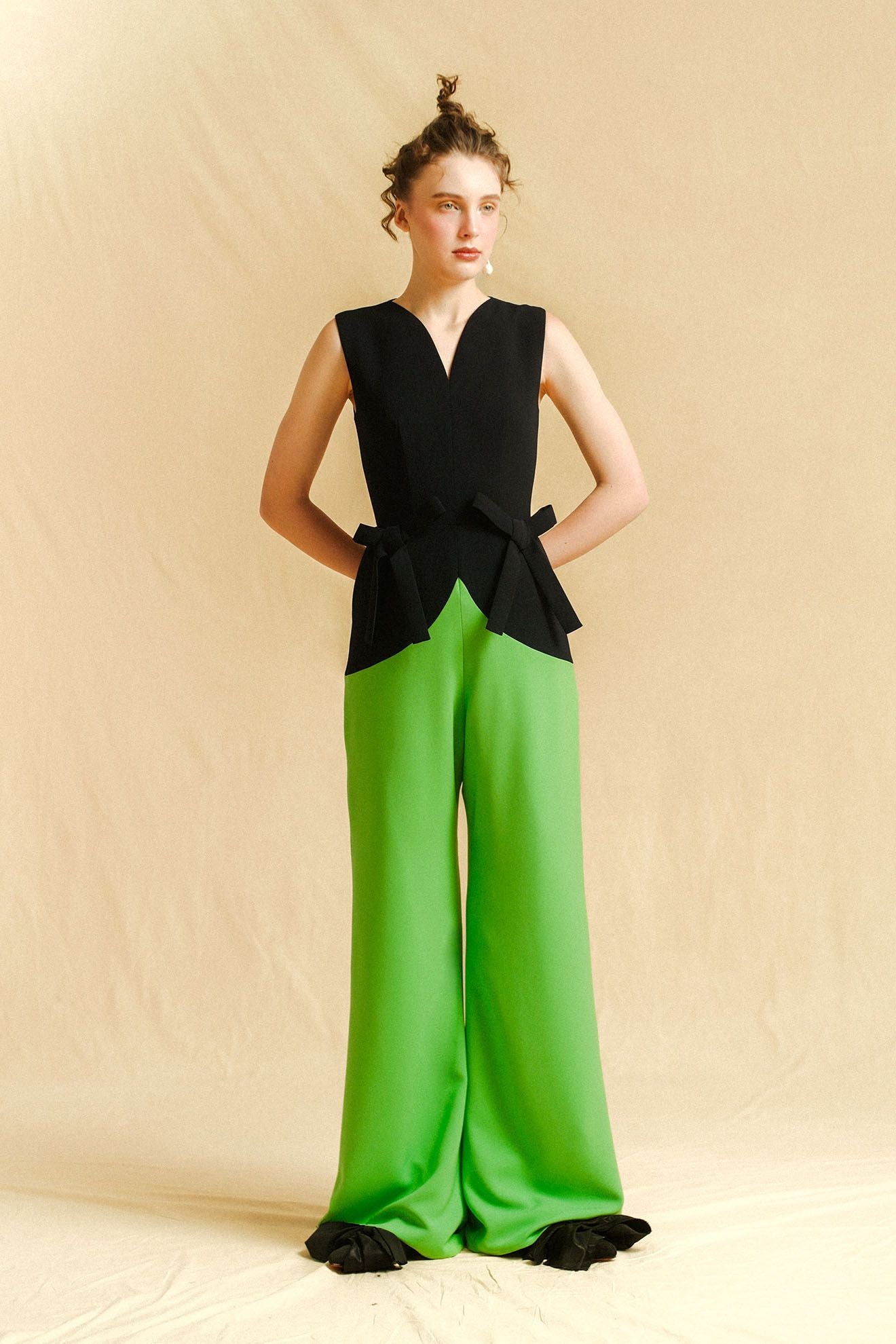 RIDEAU Jumpsuit in Dark Blue/Olivine Green