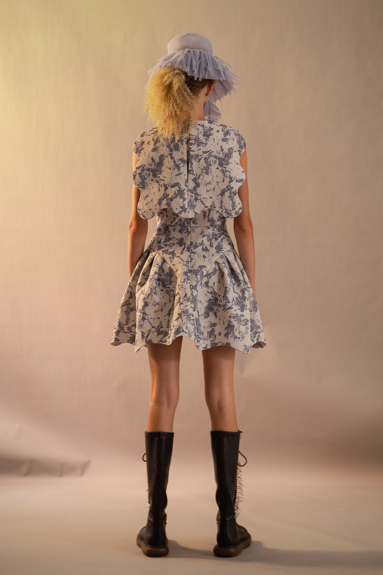 MORAY Dress in Ash Blue