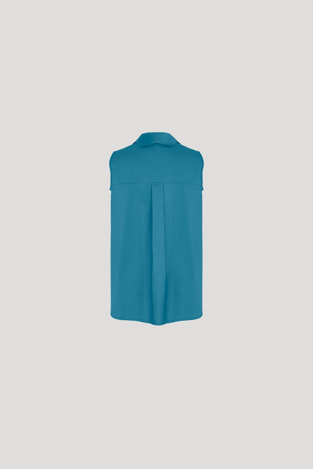 OVAL Top in Turquoise Blue