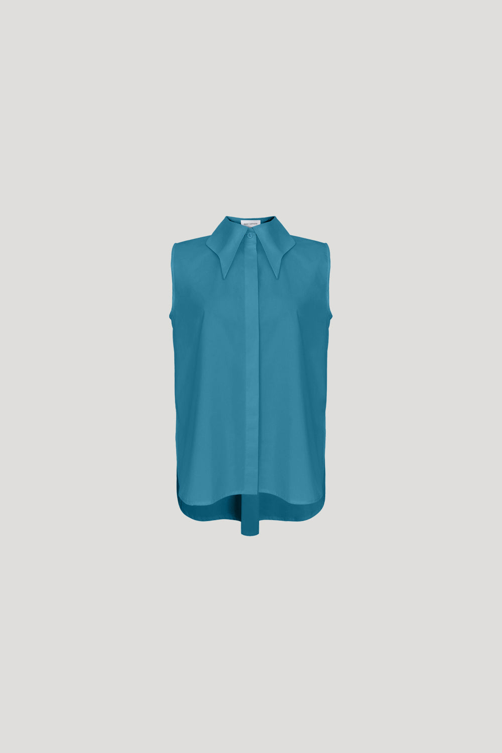 OVAL Top in Turquoise Blue