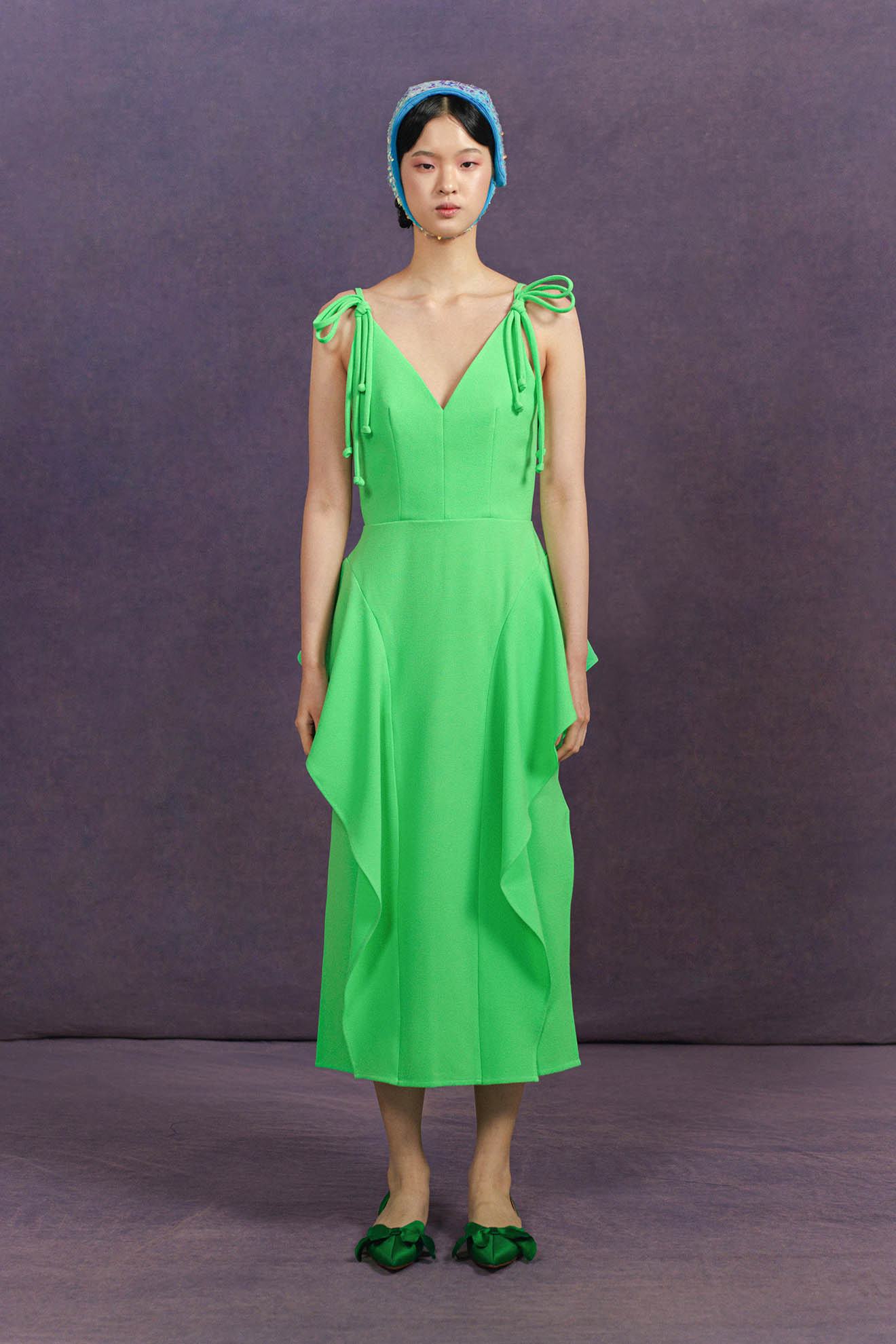 PASDEBOURREE Dress in Spring Green