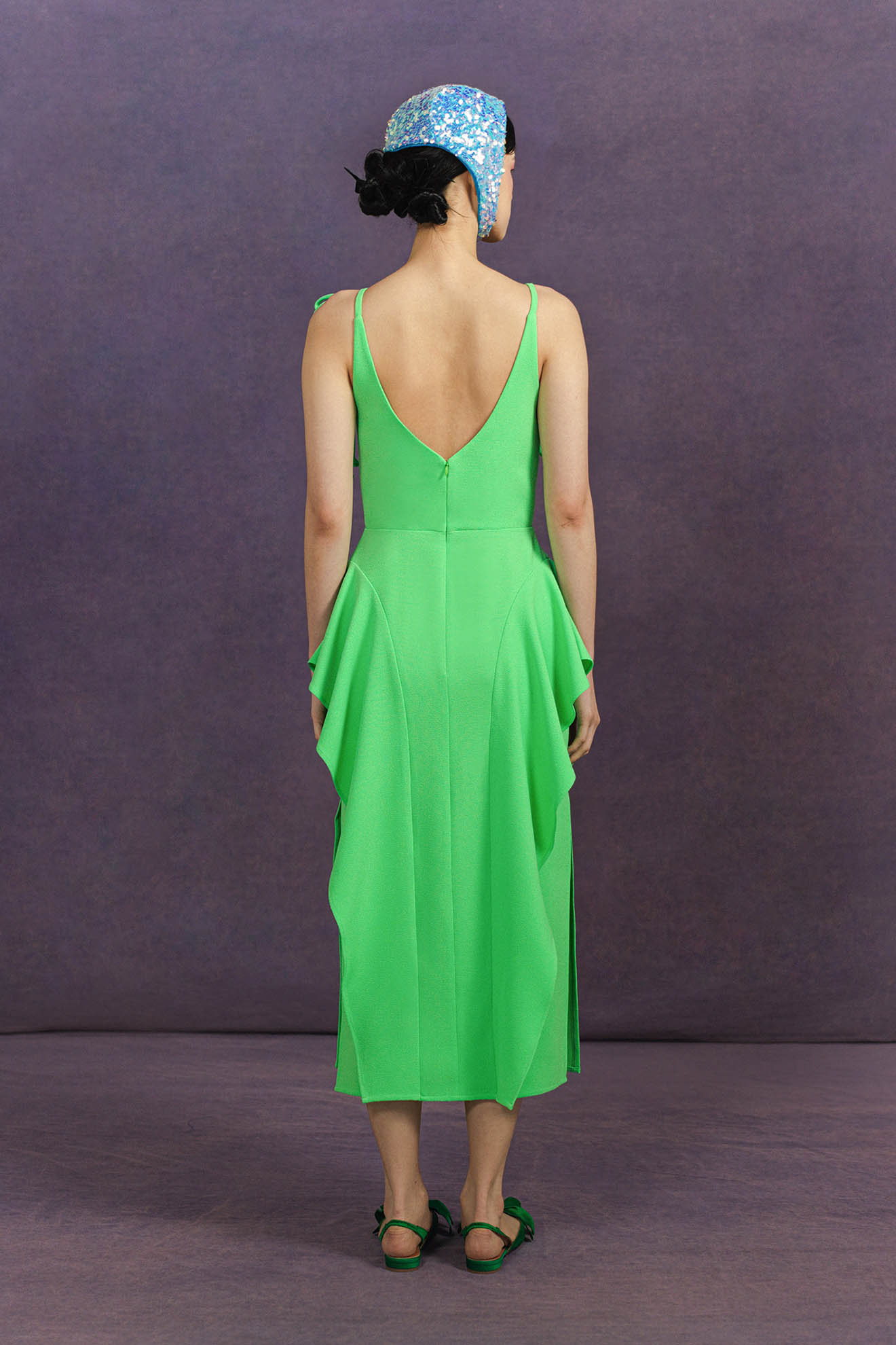 PASDEBOURREE Dress in Spring Green