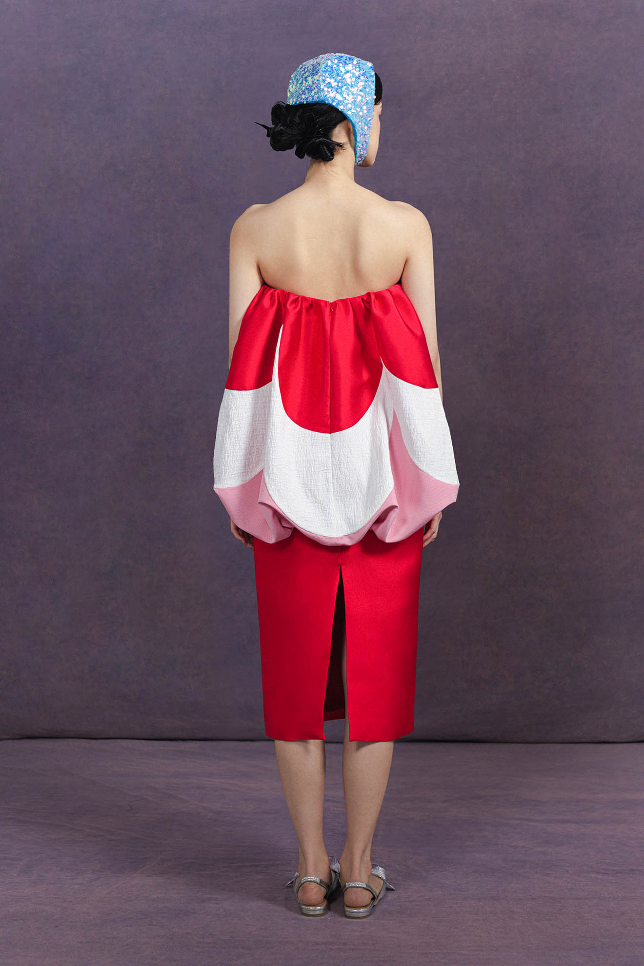PASDEDEUX Dress in Sangria Red