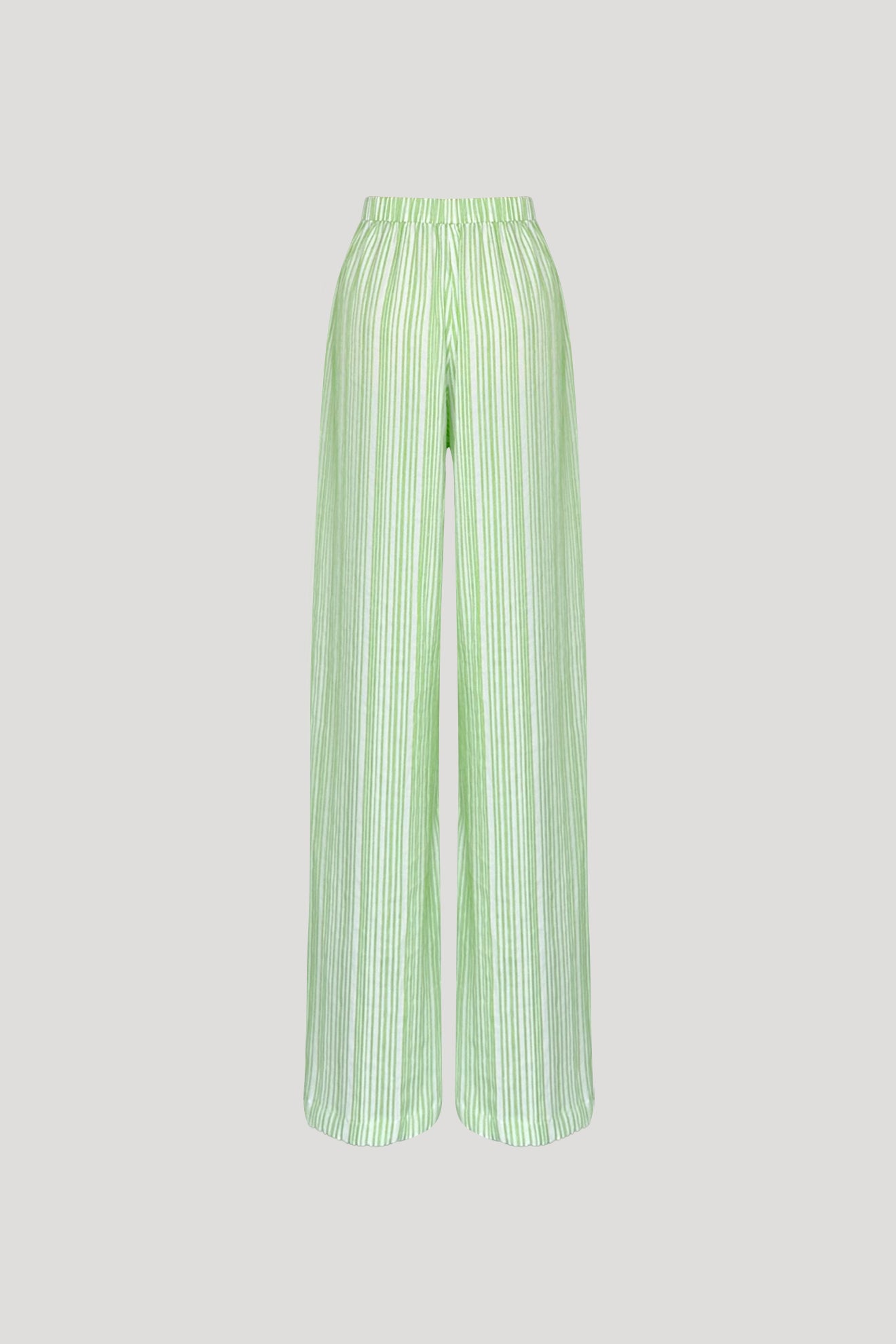 ROLL Pants in Green Stripes