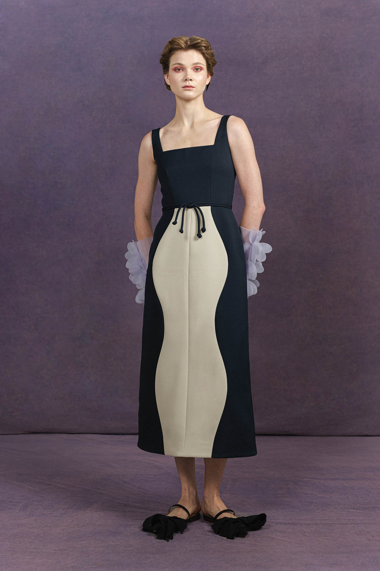 RONDDEJAMBE Dress in Dark Blue/Beige