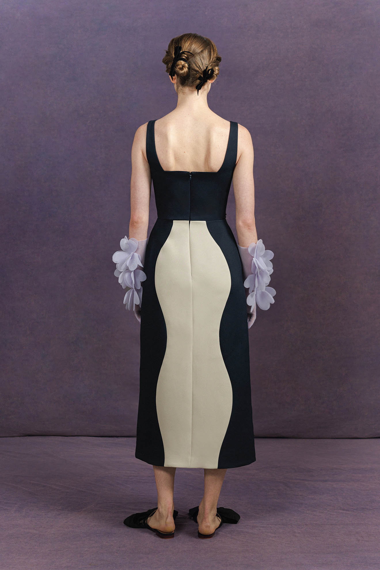 RONDDEJAMBE Dress in Dark Blue/Beige
