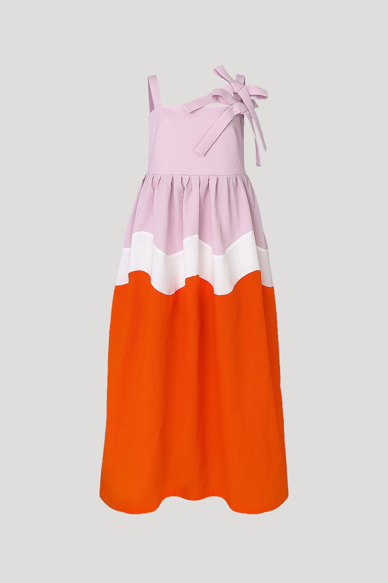 RIKSHA Dress in Baby Pink Orange PEGGY HARTANTO