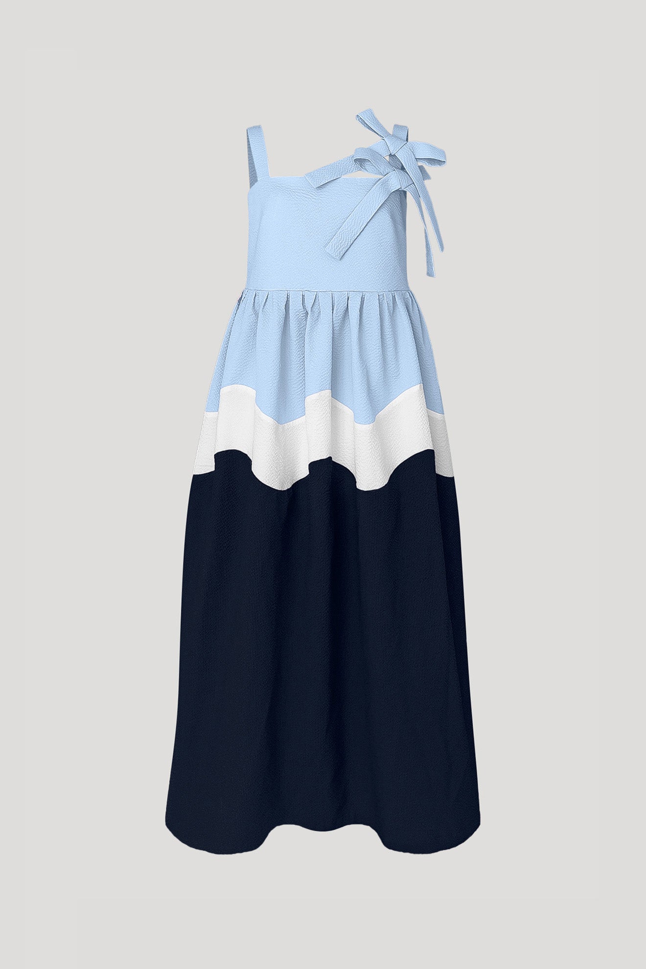 RIKSHA Dress in Blizzard Blue/Dark Blue – PEGGY HARTANTO