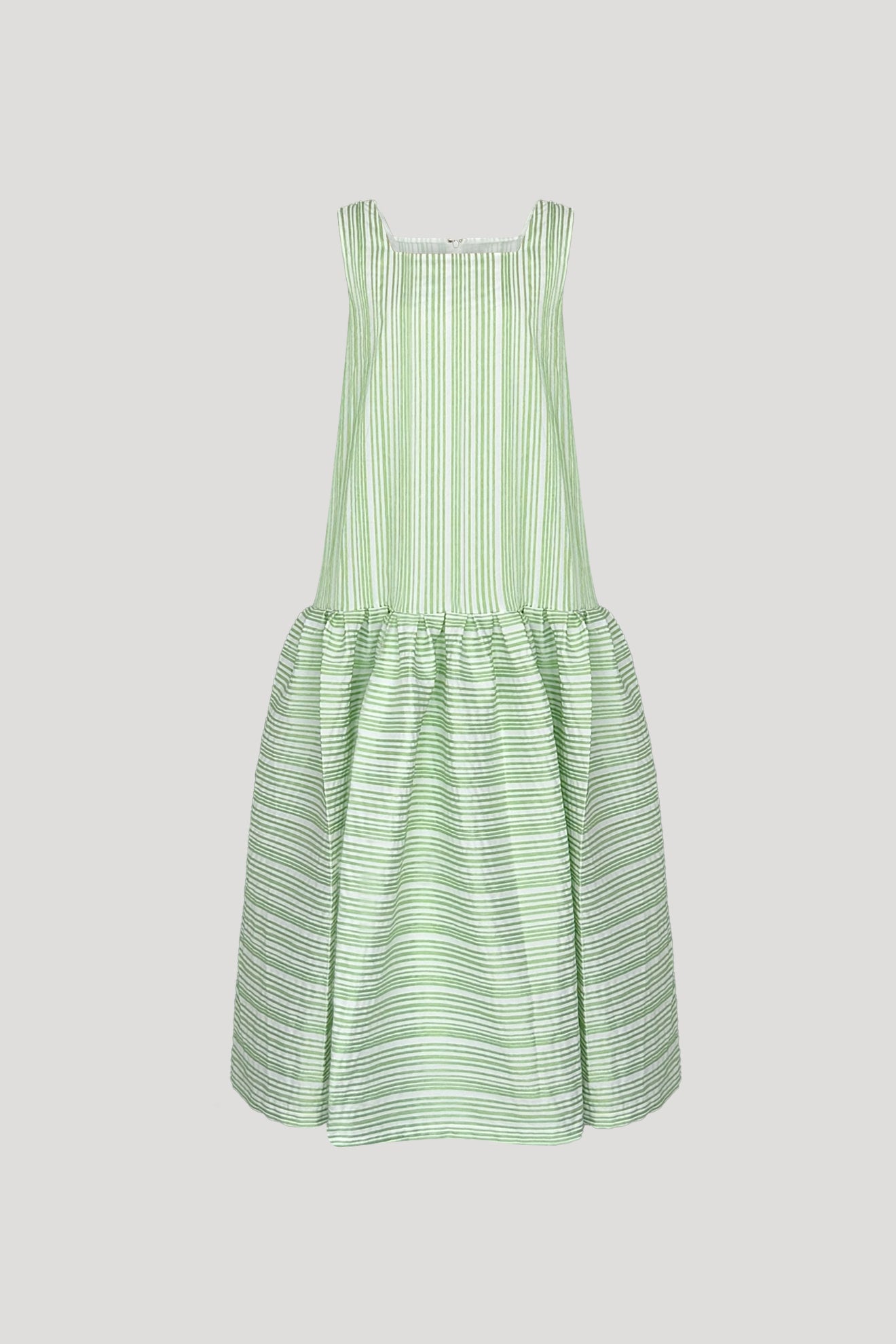SOMERSAULT Dress in Green Stripes