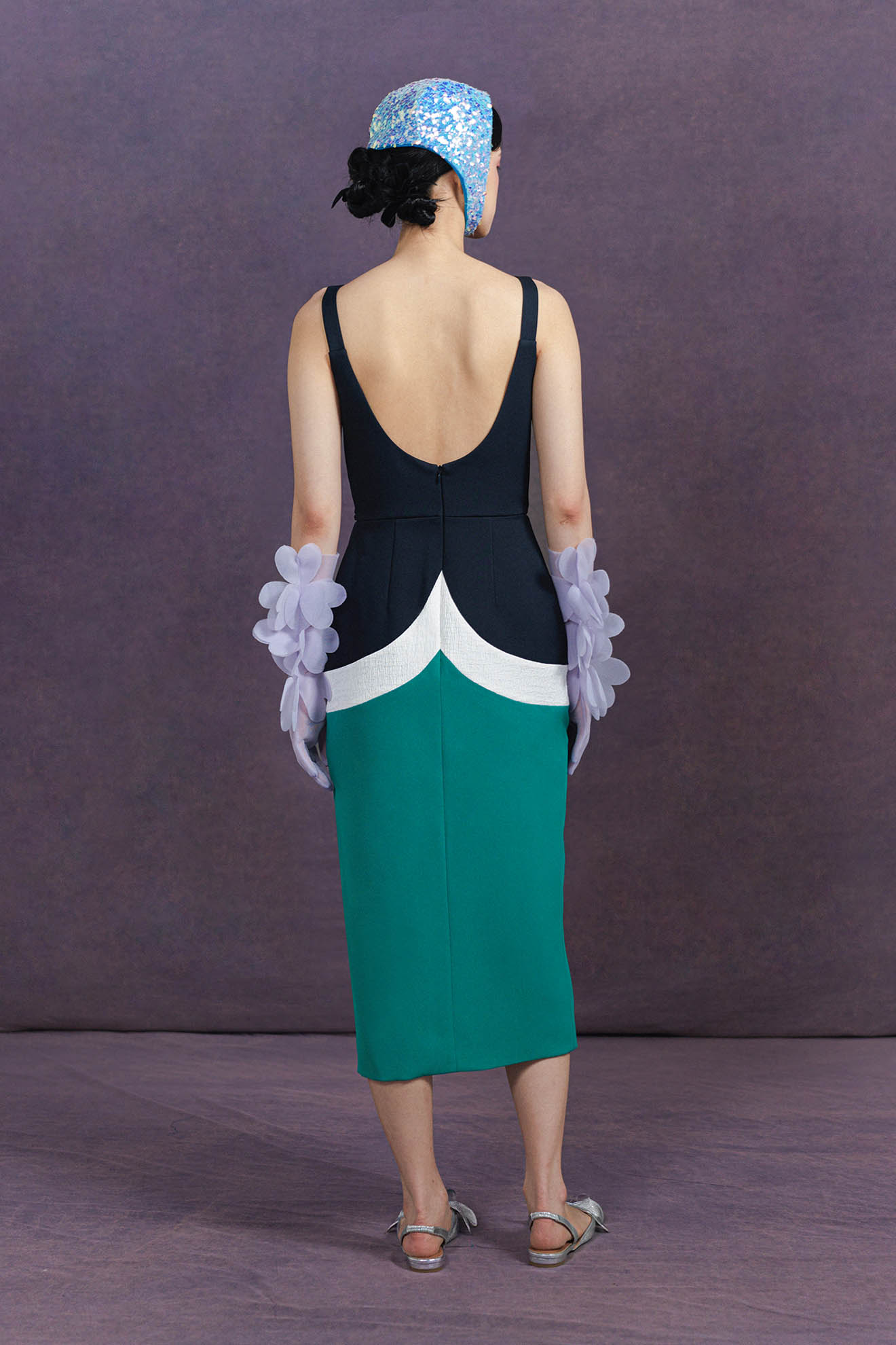 TWIZZLE Dress in Dark Blue/Genoa Green