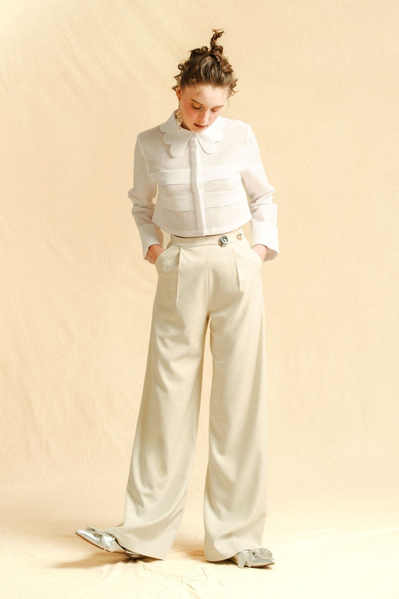 EQUILIBRE Pants in Whisper White
