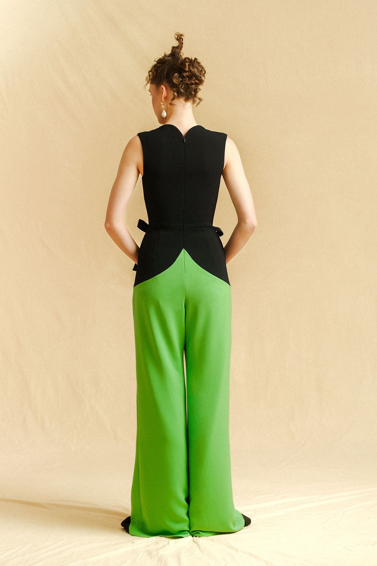 RIDEAU Jumpsuit in Dark Blue/Olivine Green