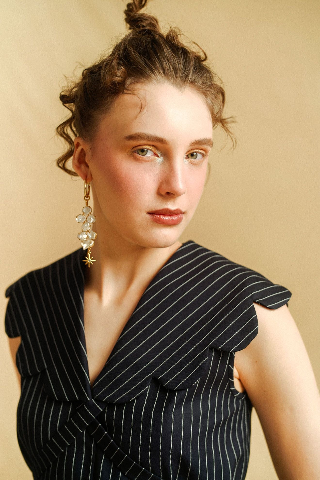 FETE Top in Navy Stripes