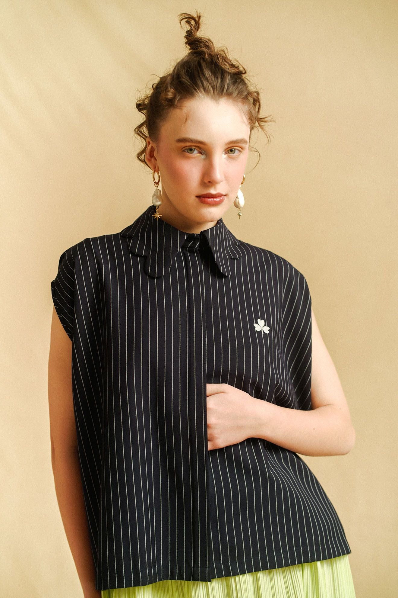 PAS Top in Navy Stripes