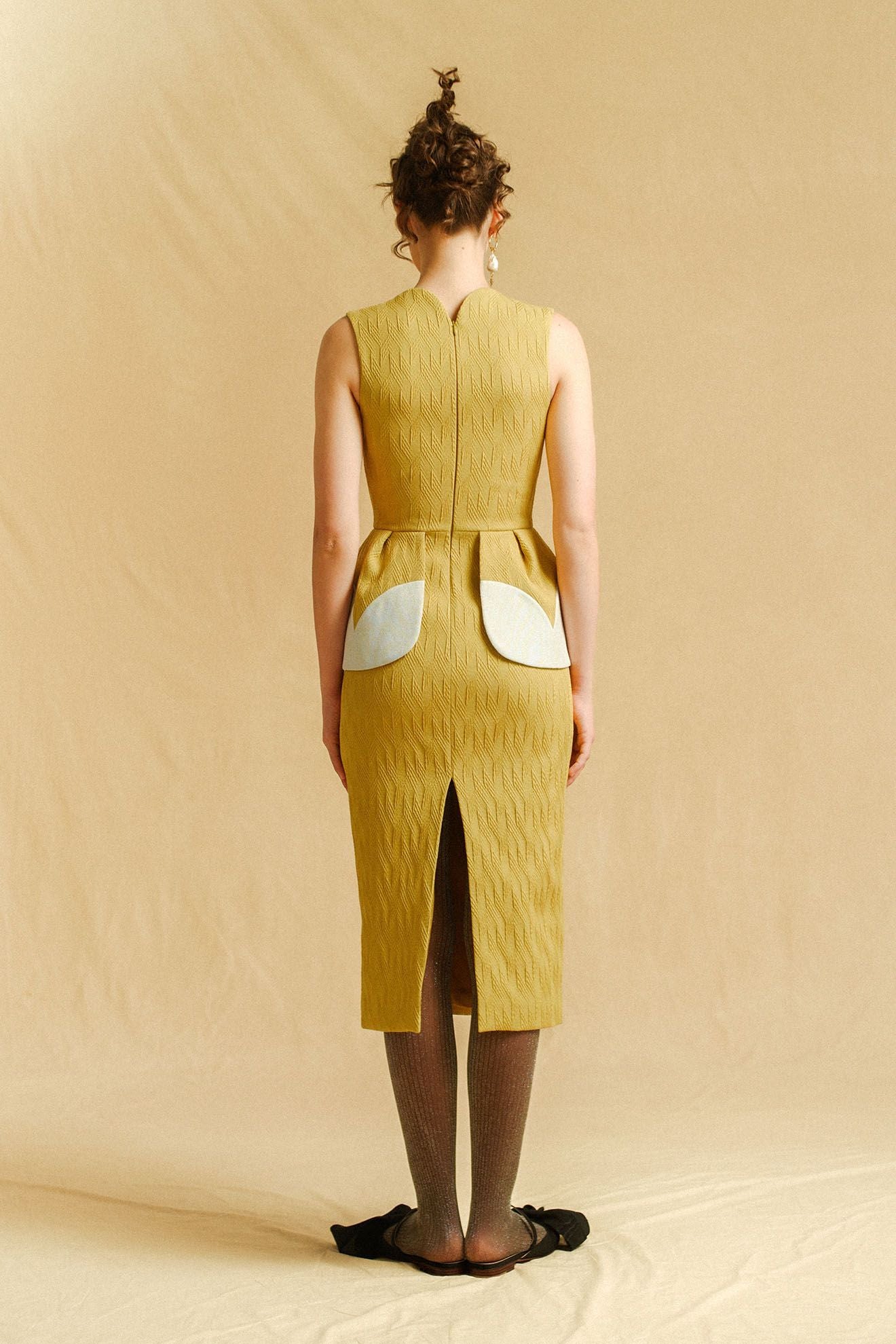 GAIETE Dress in Sundance Yellow/Luster Silver