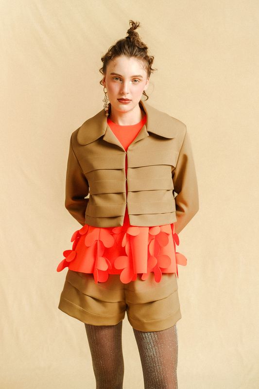 GLISSE Top in Neon Orange