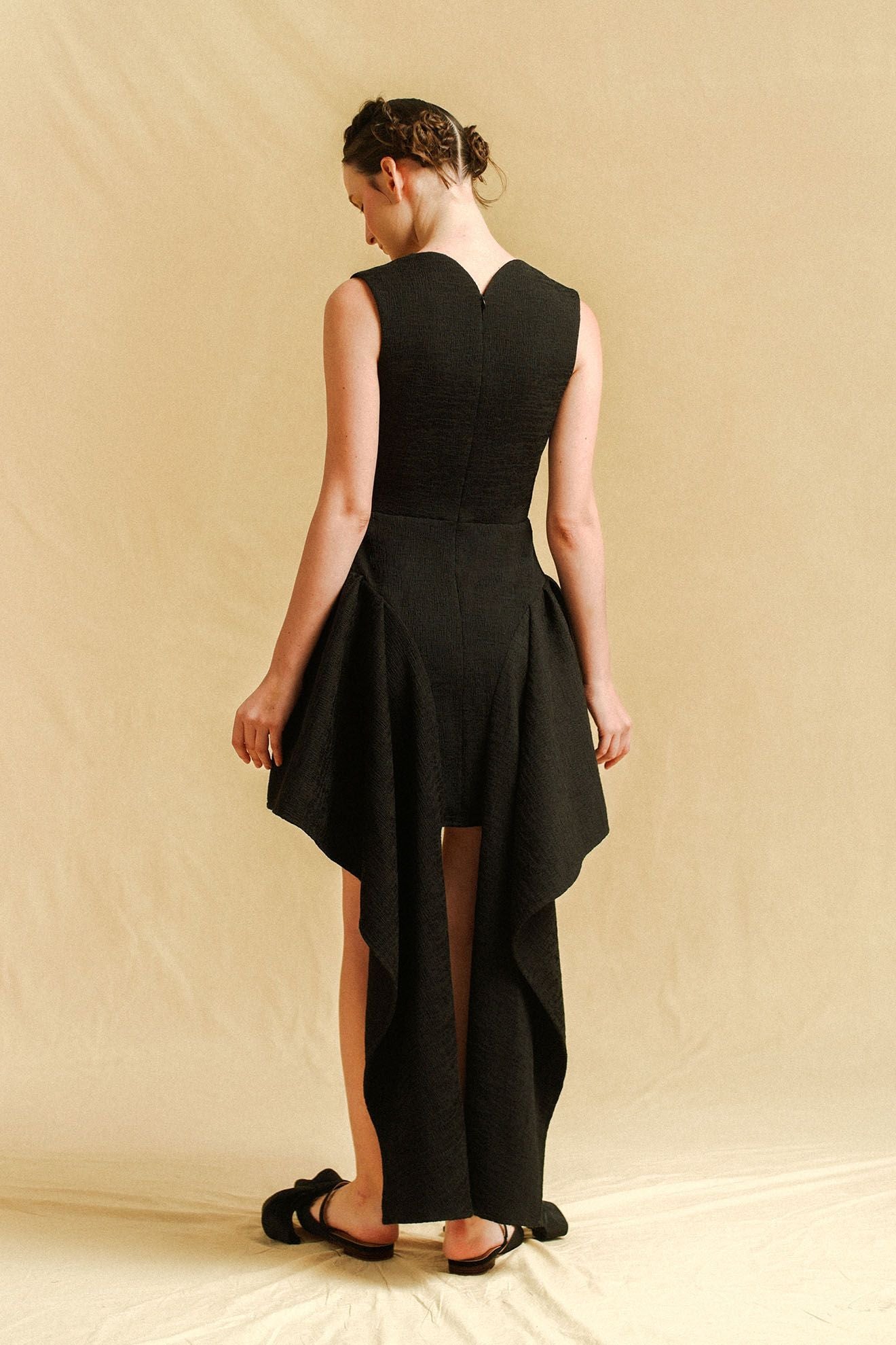 MYSTERE Dress in Crinkled Black
