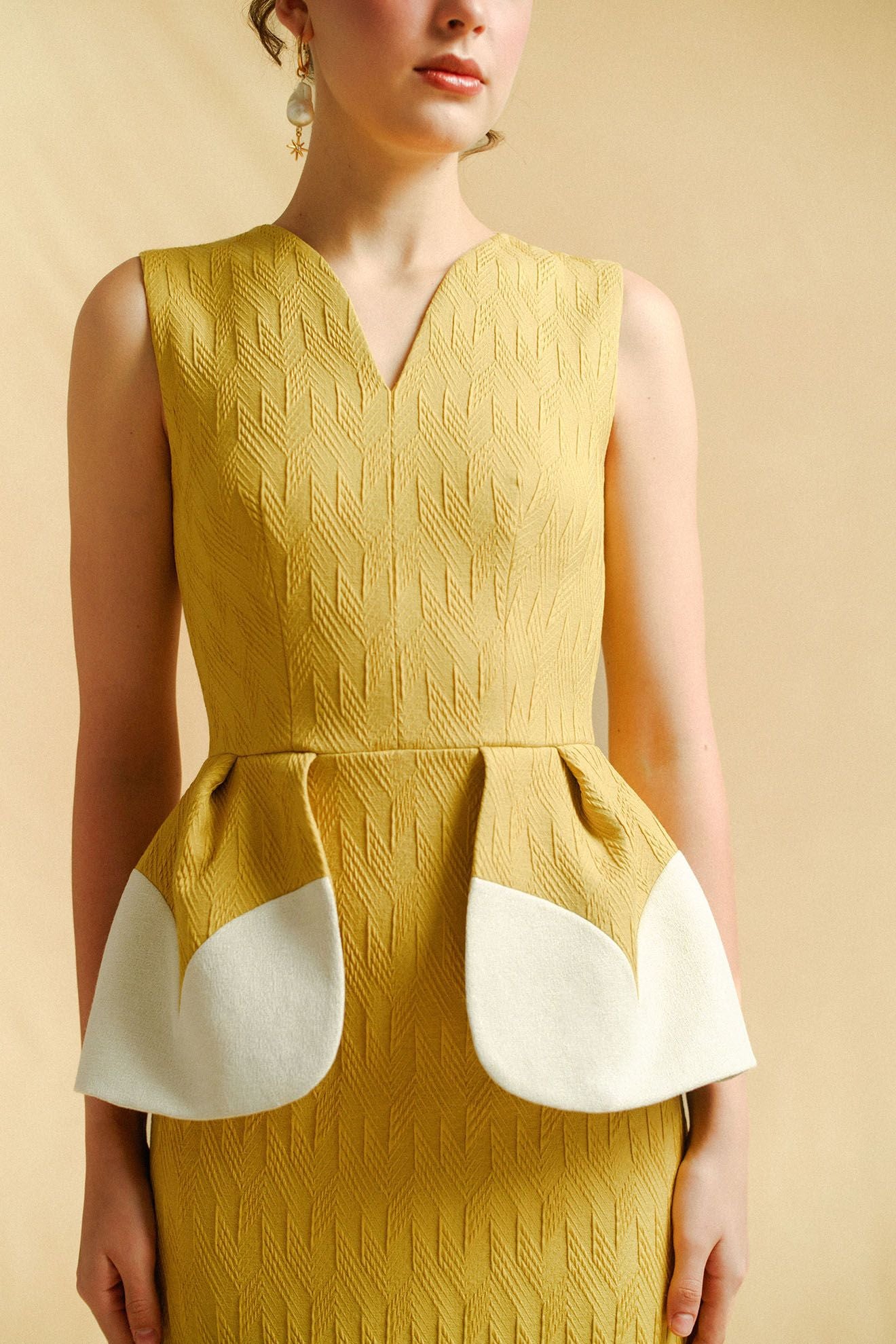 GAIETE Dress in Sundance Yellow/Luster Silver