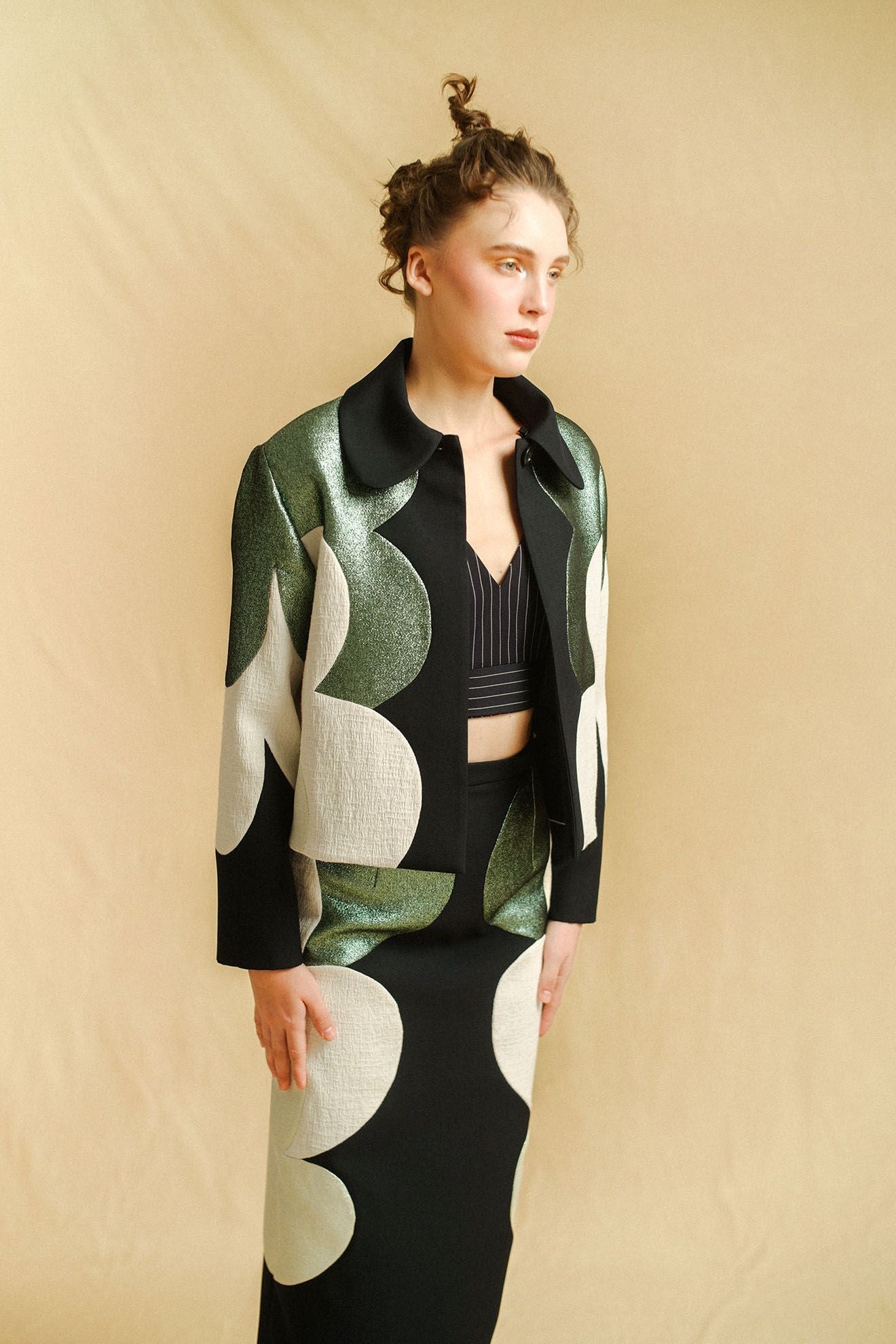 PAILLETTE Jacket in Dark Blue