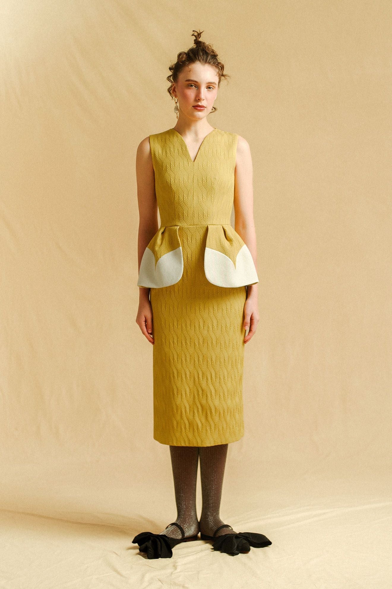GAIETE Dress in Sundance Yellow/Luster Silver