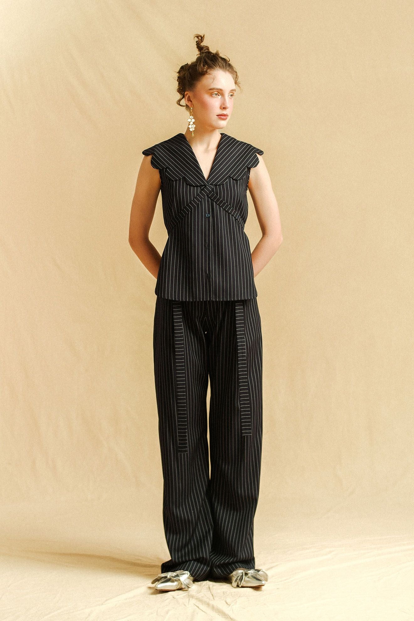 FETE Top in Navy Stripes