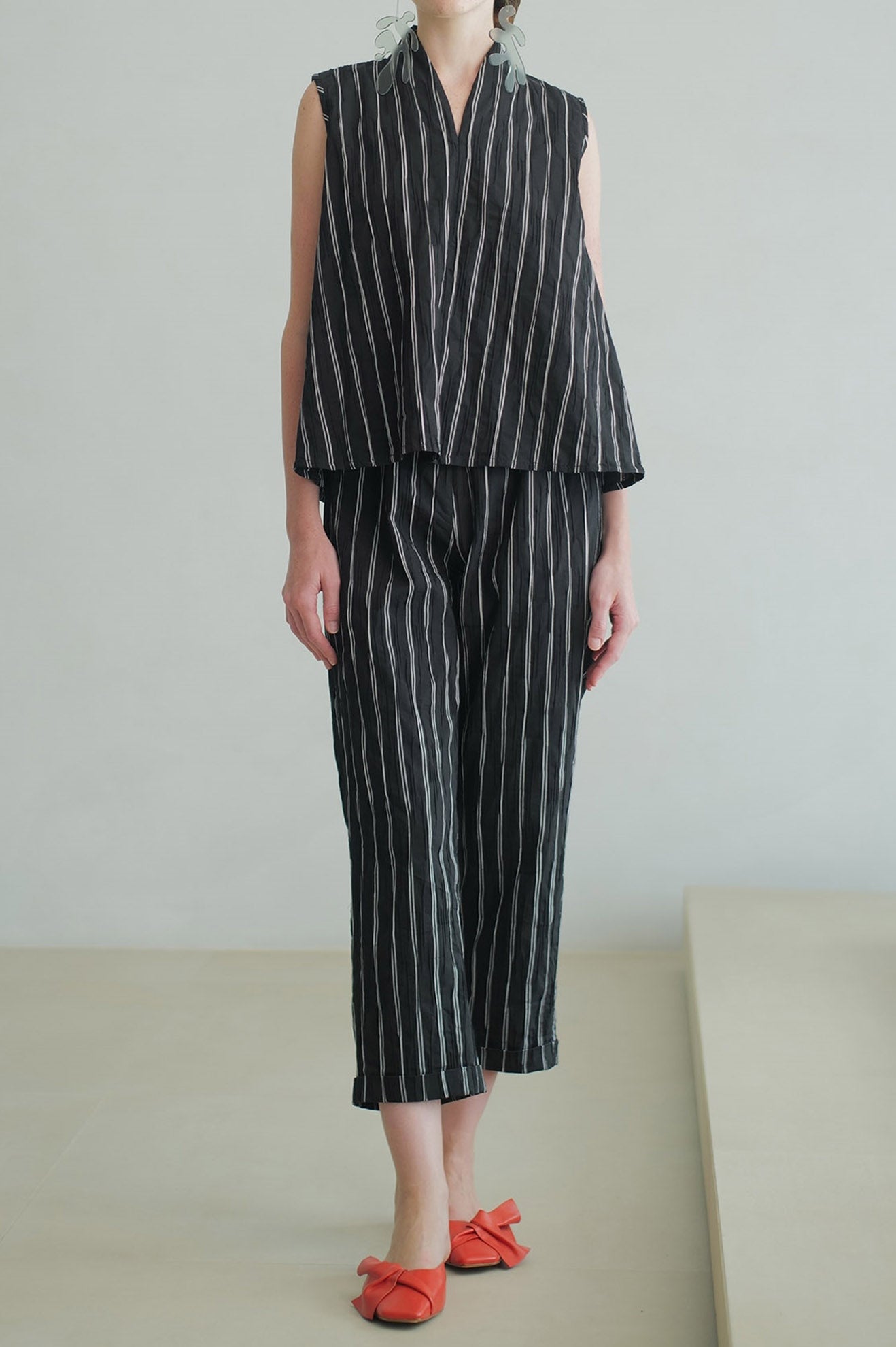 PRISM Top in Black Double Stripes