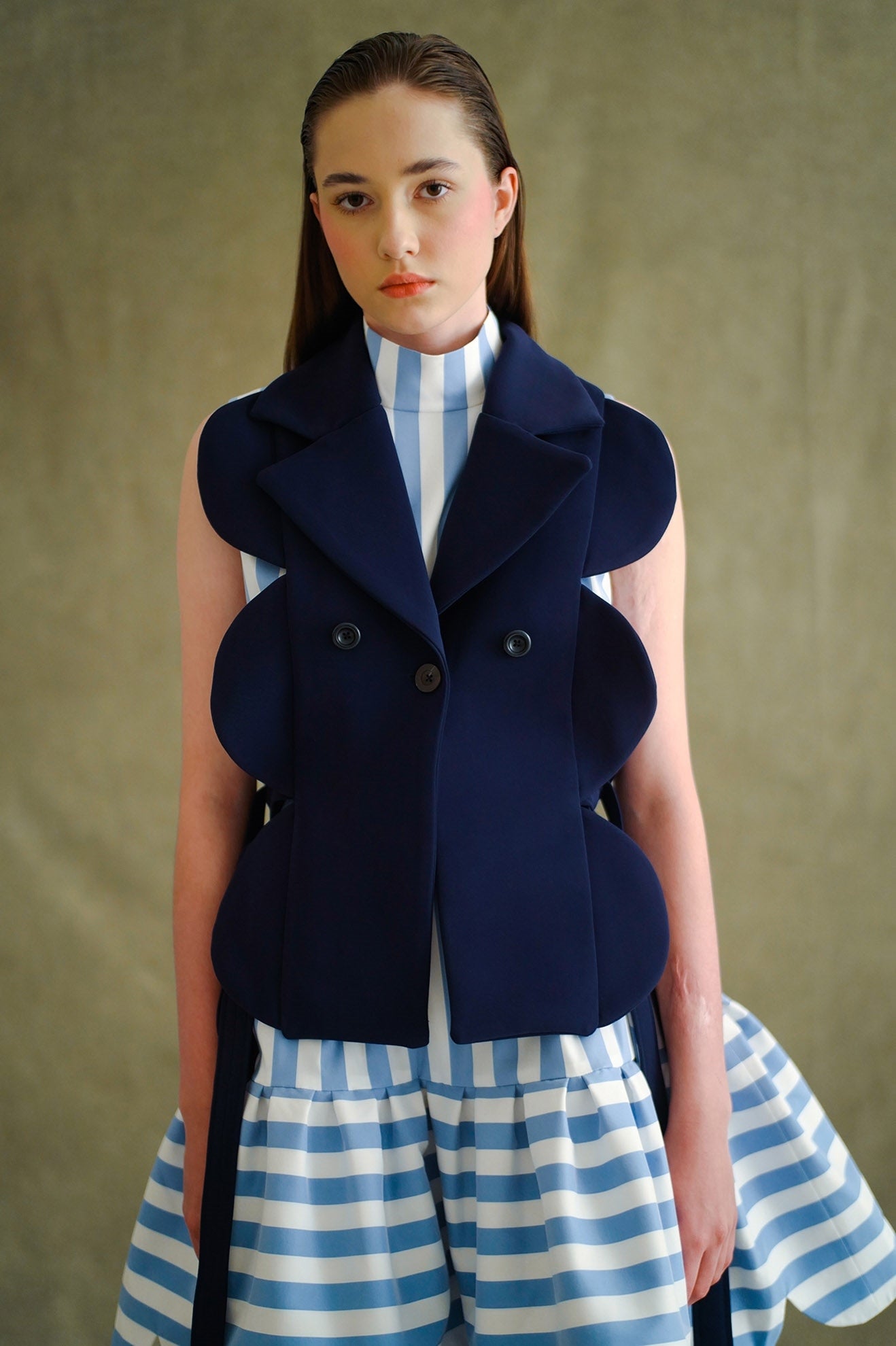 NUNZA Top in Night Blue