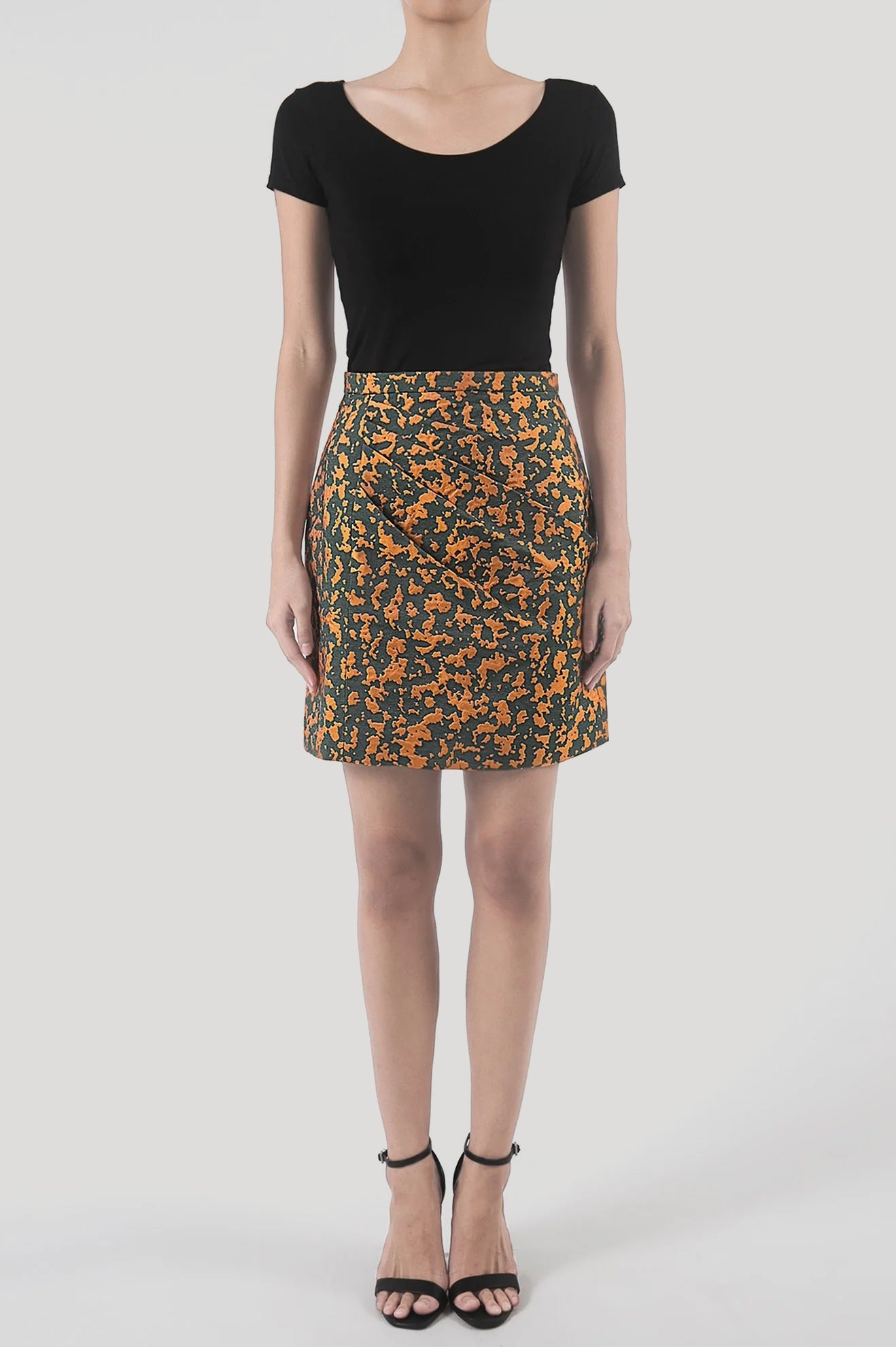 HUIPIL Skirt in Jacquard Orange