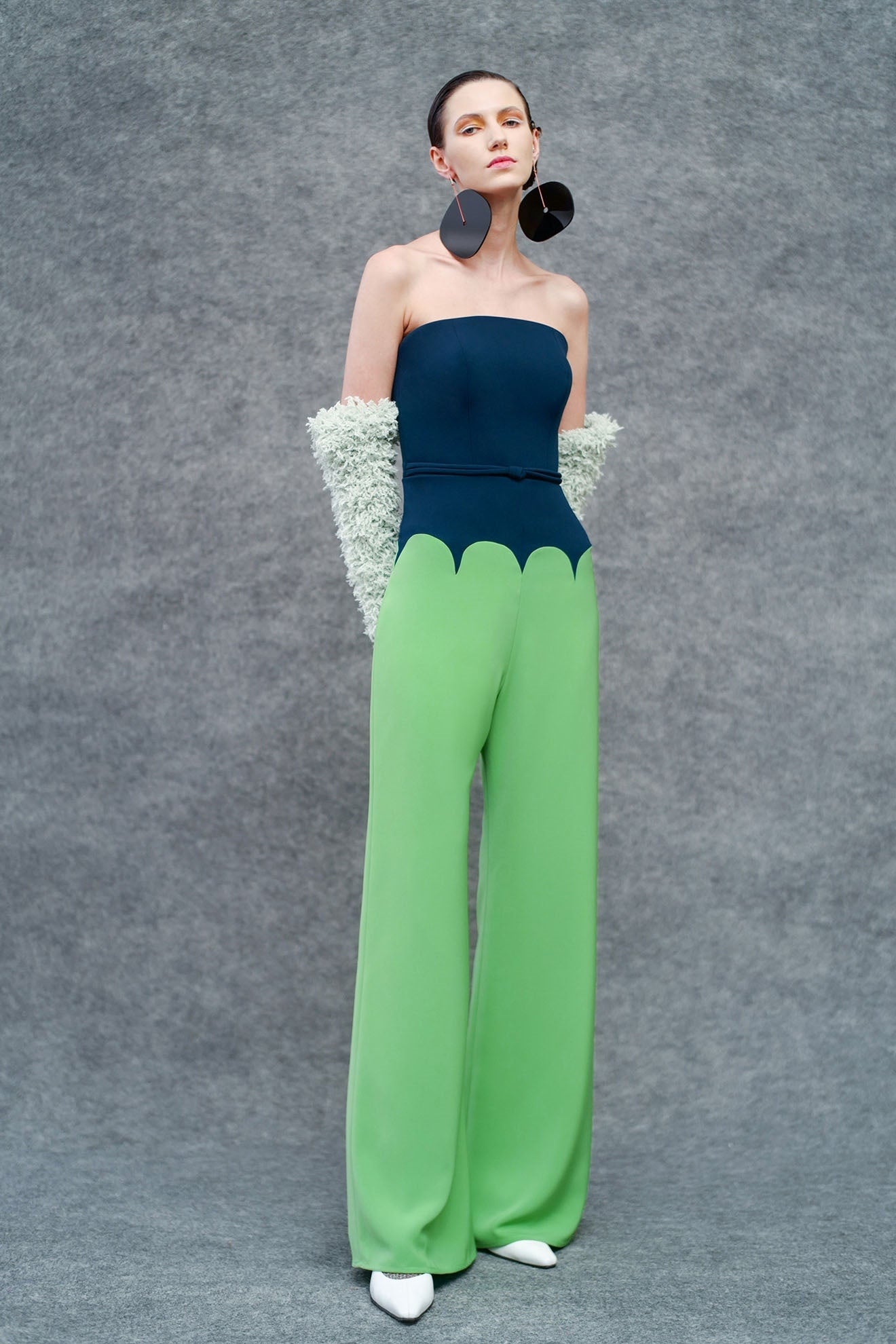 AUGUSTA Jumpsuit in Dark Teal/Olivine Green