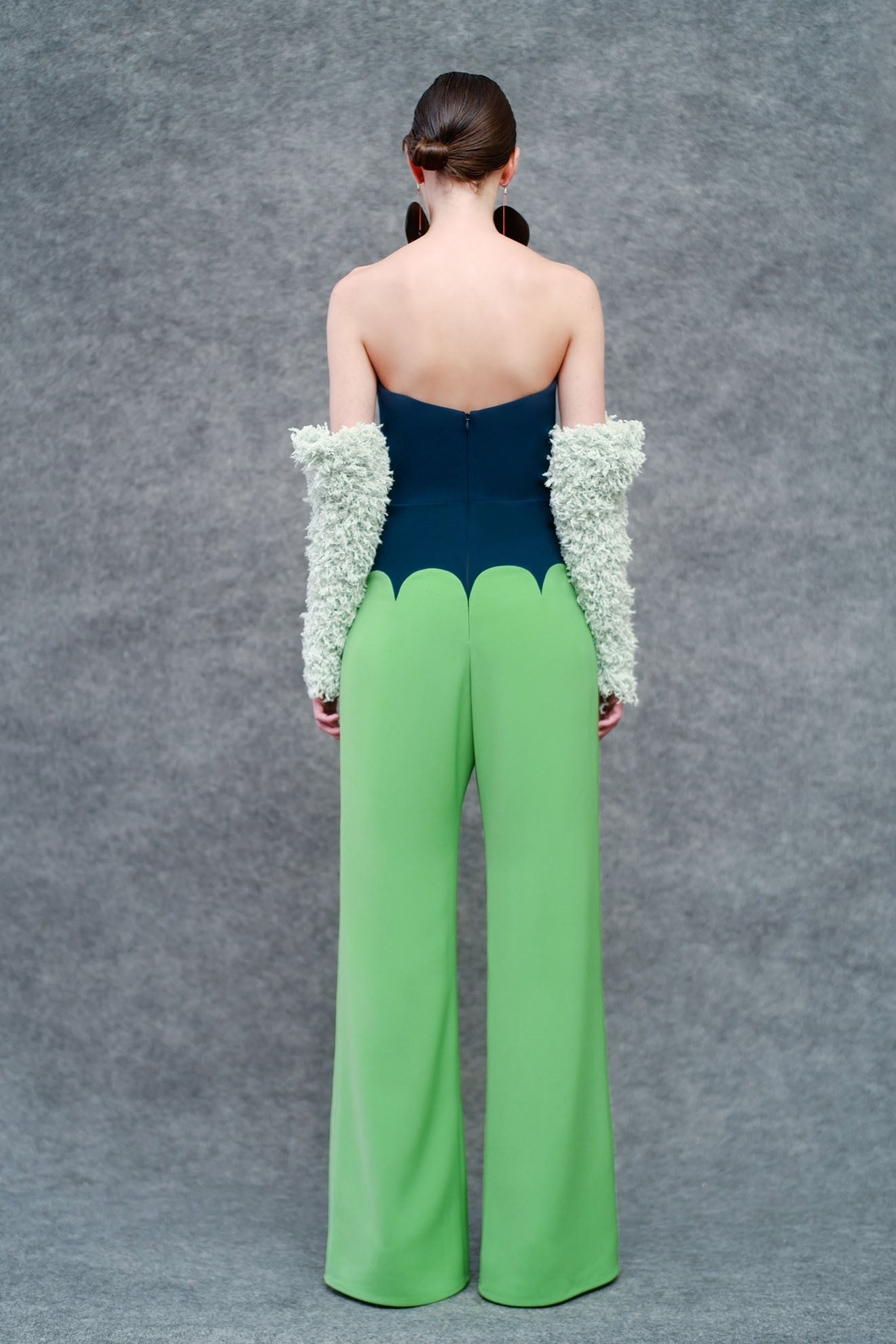 AUGUSTA Jumpsuit in Dark Teal/Olivine Green