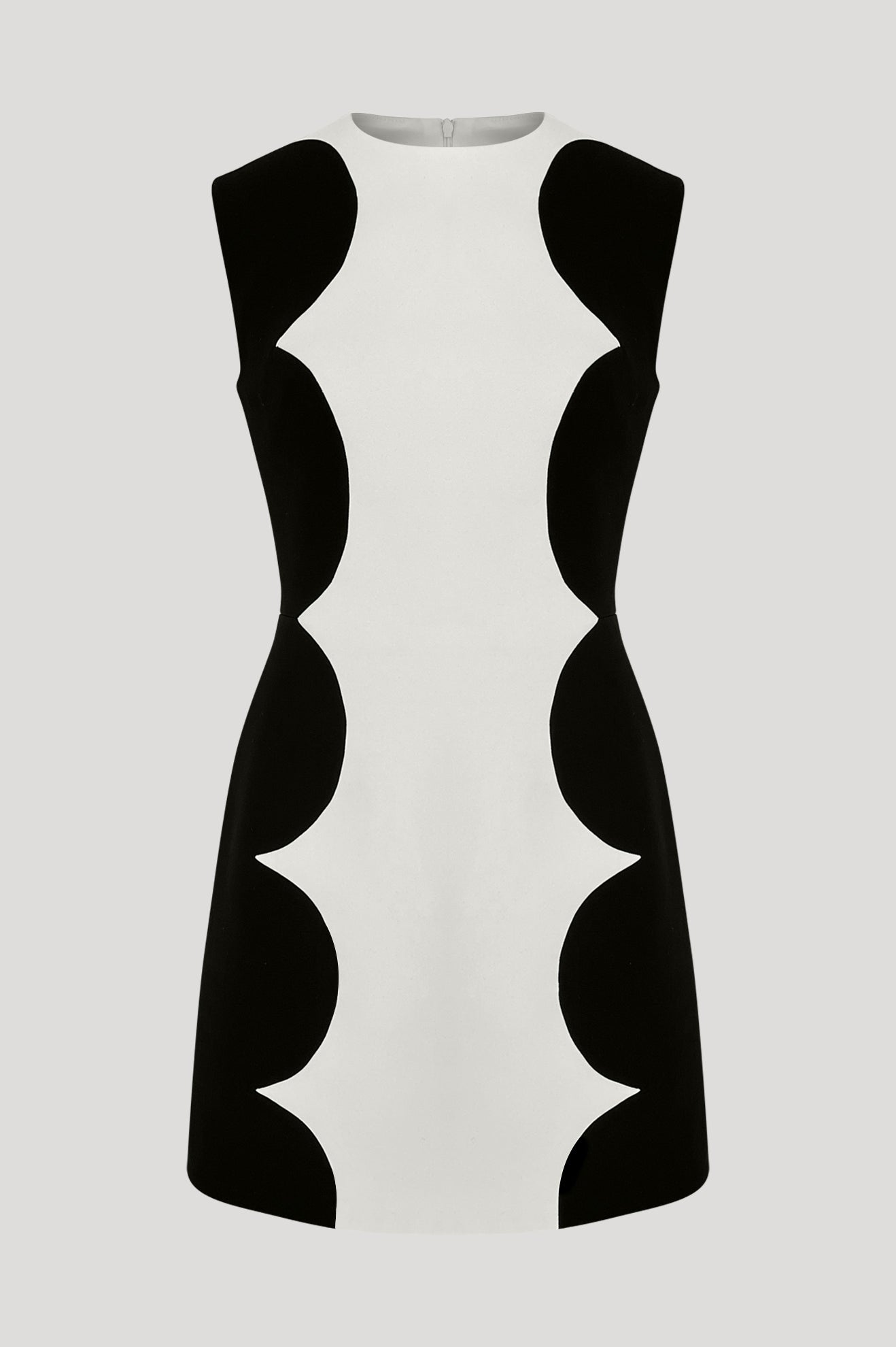 QUILLIAN Dress in Bone White/Black