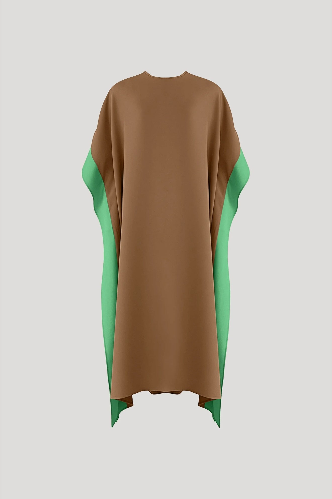 CHALUMEAU Dress in Clay Brown/Fern Green