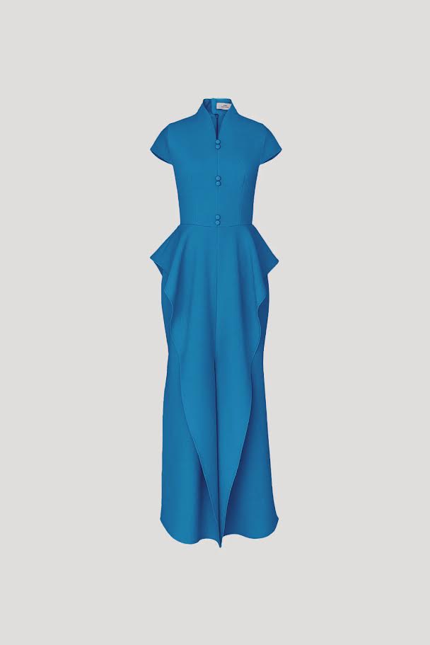 YABU Dress in Cyan Blue
