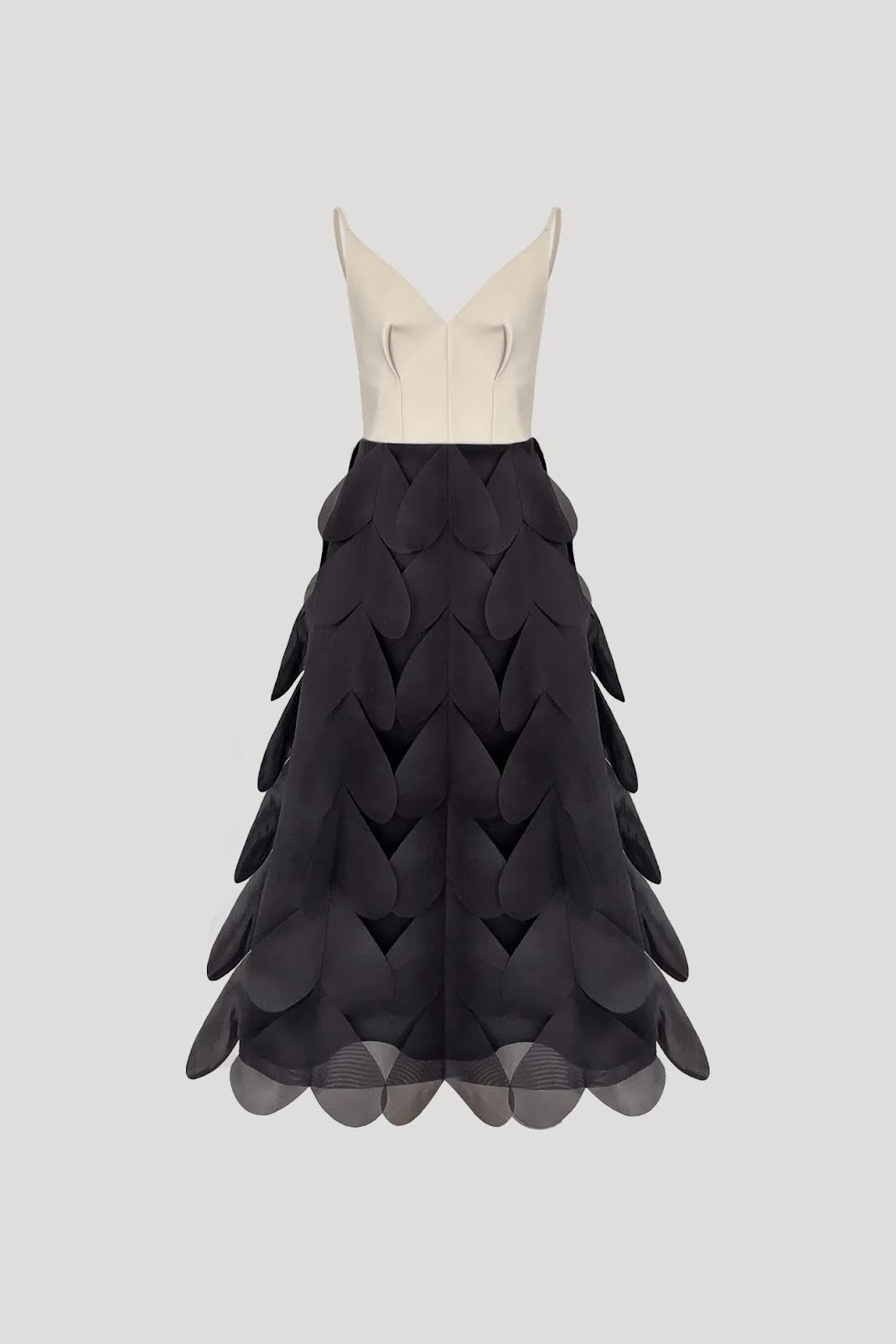 TANABATA Dress in Beige/Black