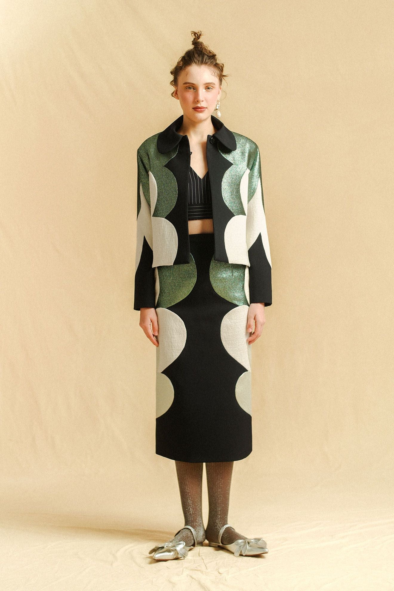 PAILLETTE Jacket in Dark Blue