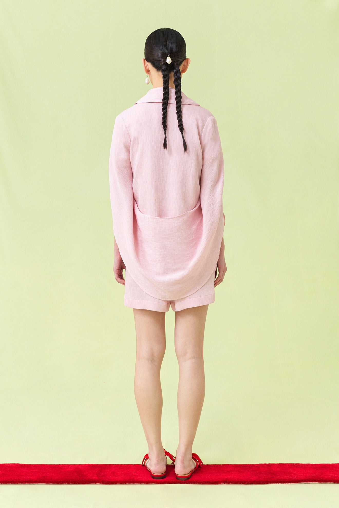 AGEHA Top in Baby Pink