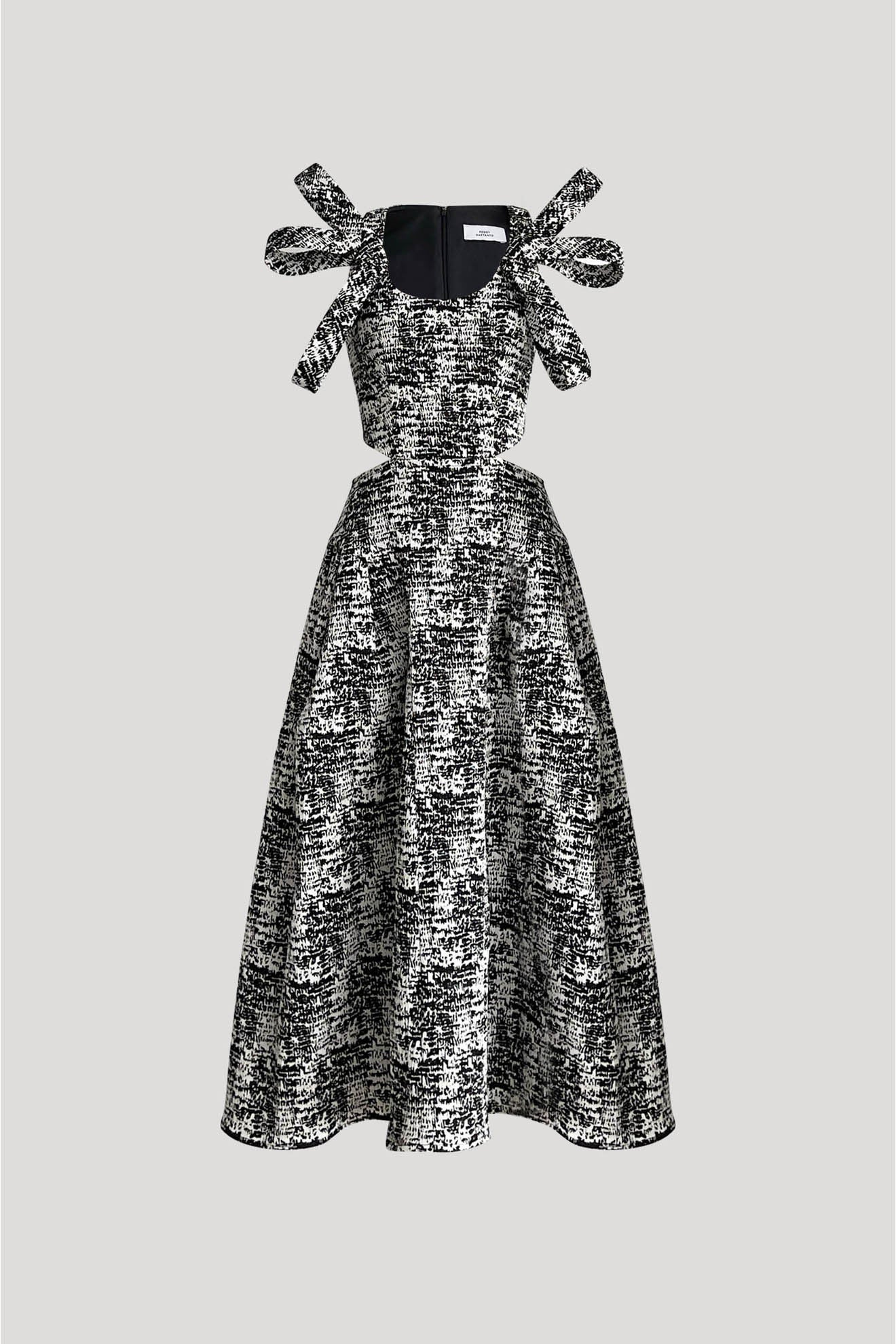 AMPHIPOD Dress in Crinkled Black